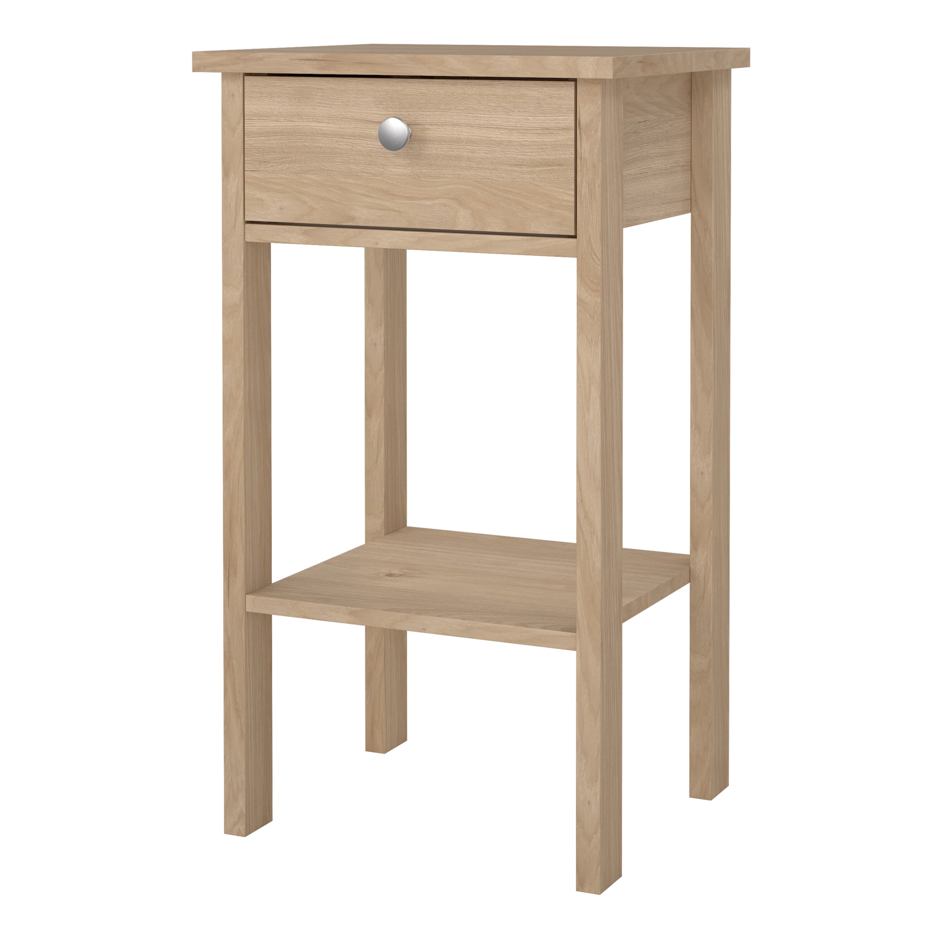 Madrid Bedside Table with 1 Drawers in Jackson Hickory Oak – FTG, view 3