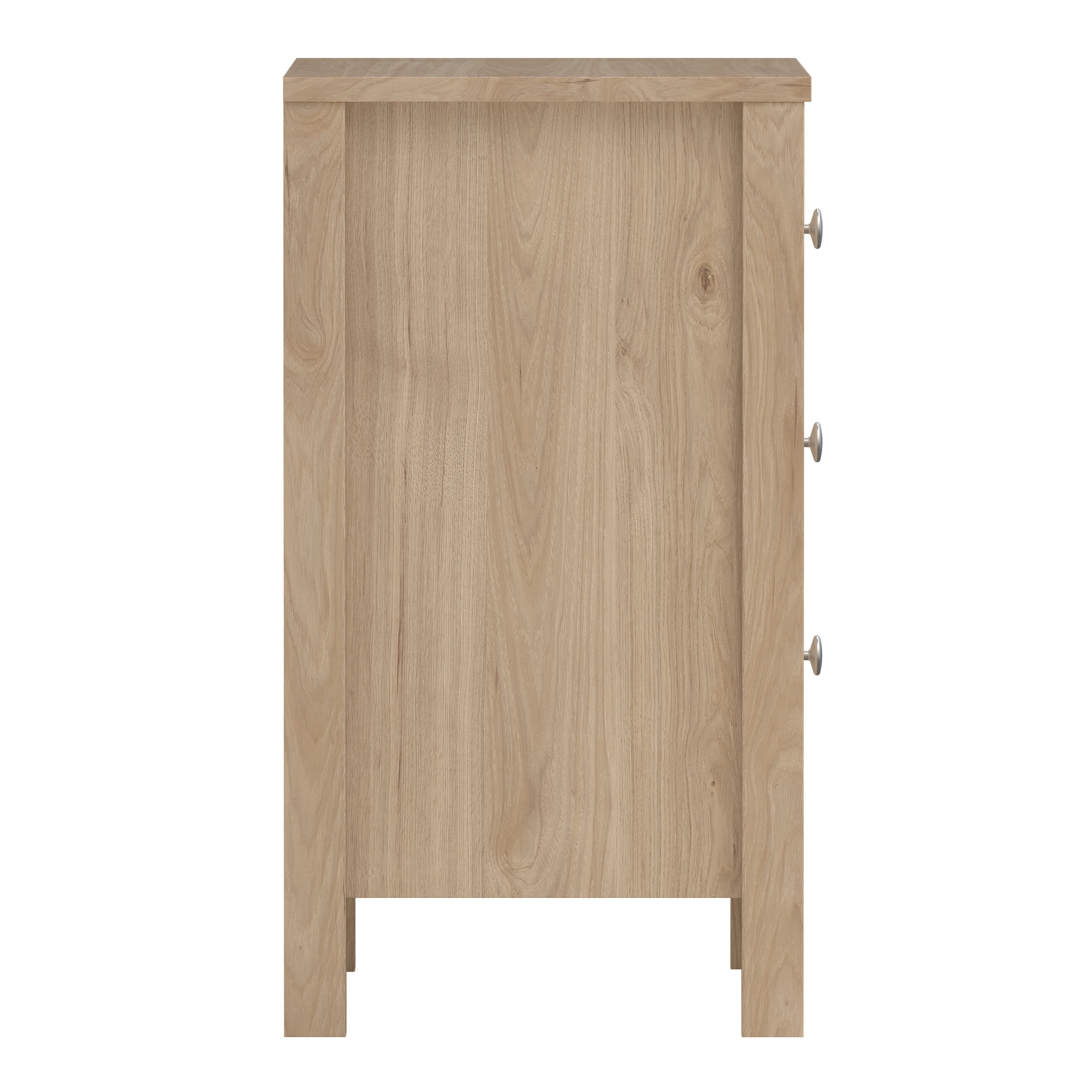 Madrid Bedside Table 3 Drawers in Jackson Hickory Oak – FTG, view 4