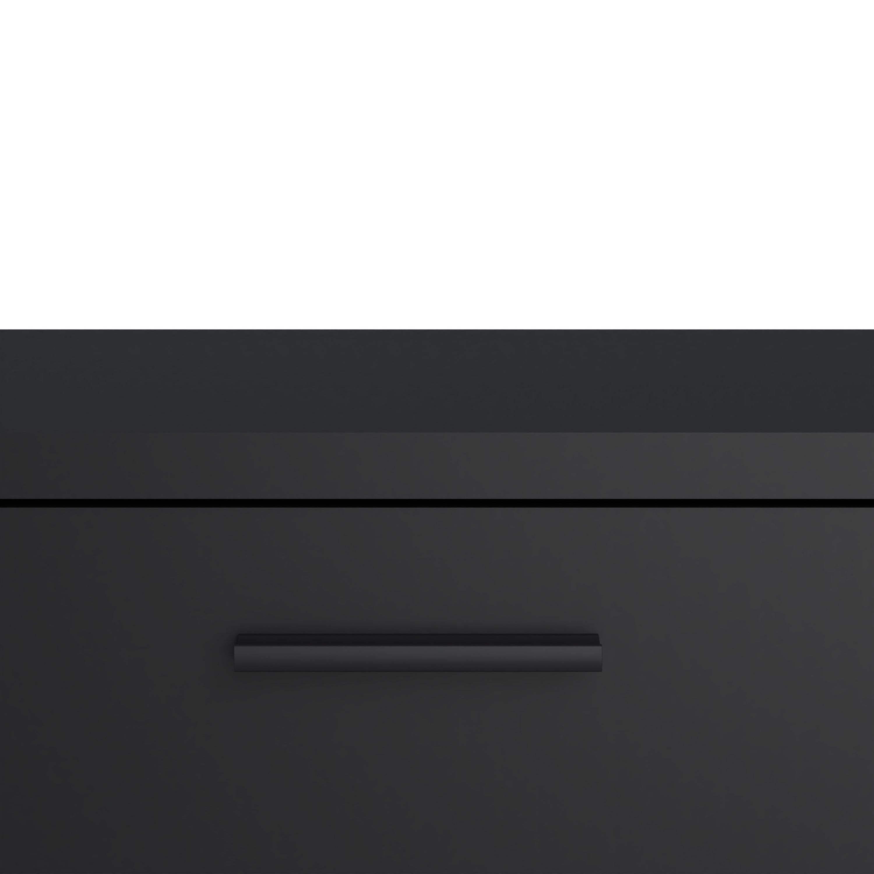 Media TV Unit with 2 Doors 1 Drawer 147cm Black – FTG, view 8