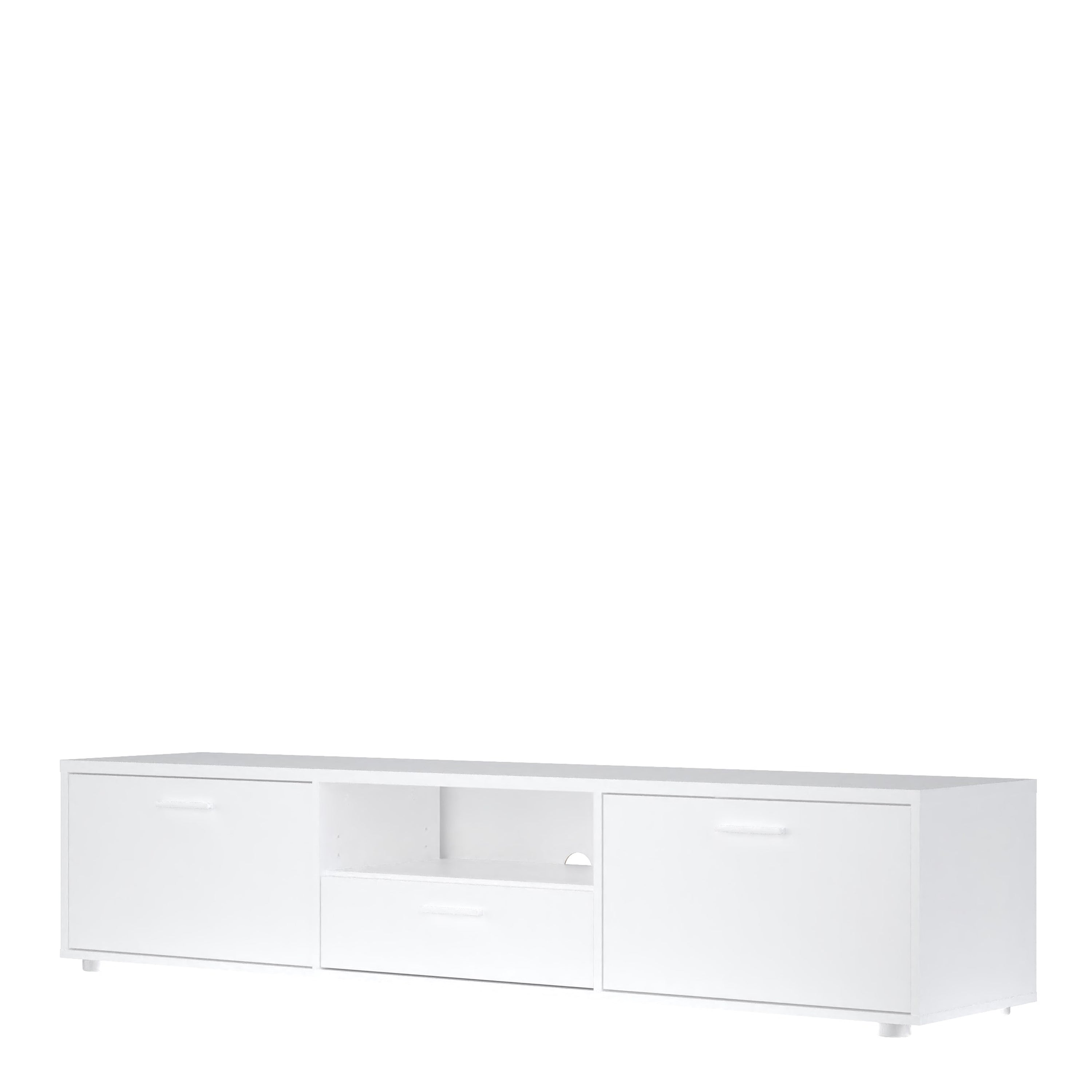 Media TV Unit with 2 Doors 1 Drawer 177cm White – FTG, view 3