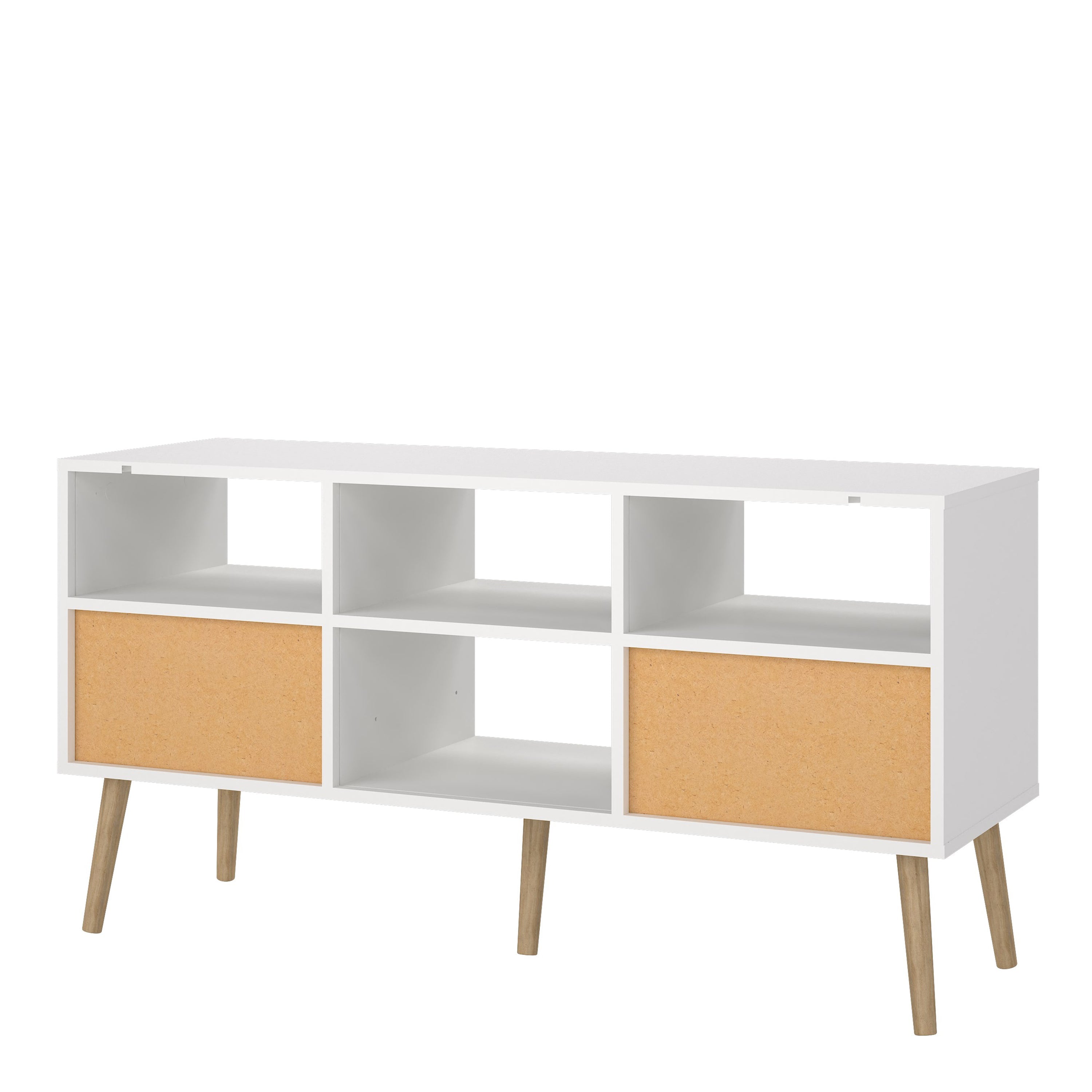 Cumbria TV-Unit 2 Drawers White – FTG, view 4