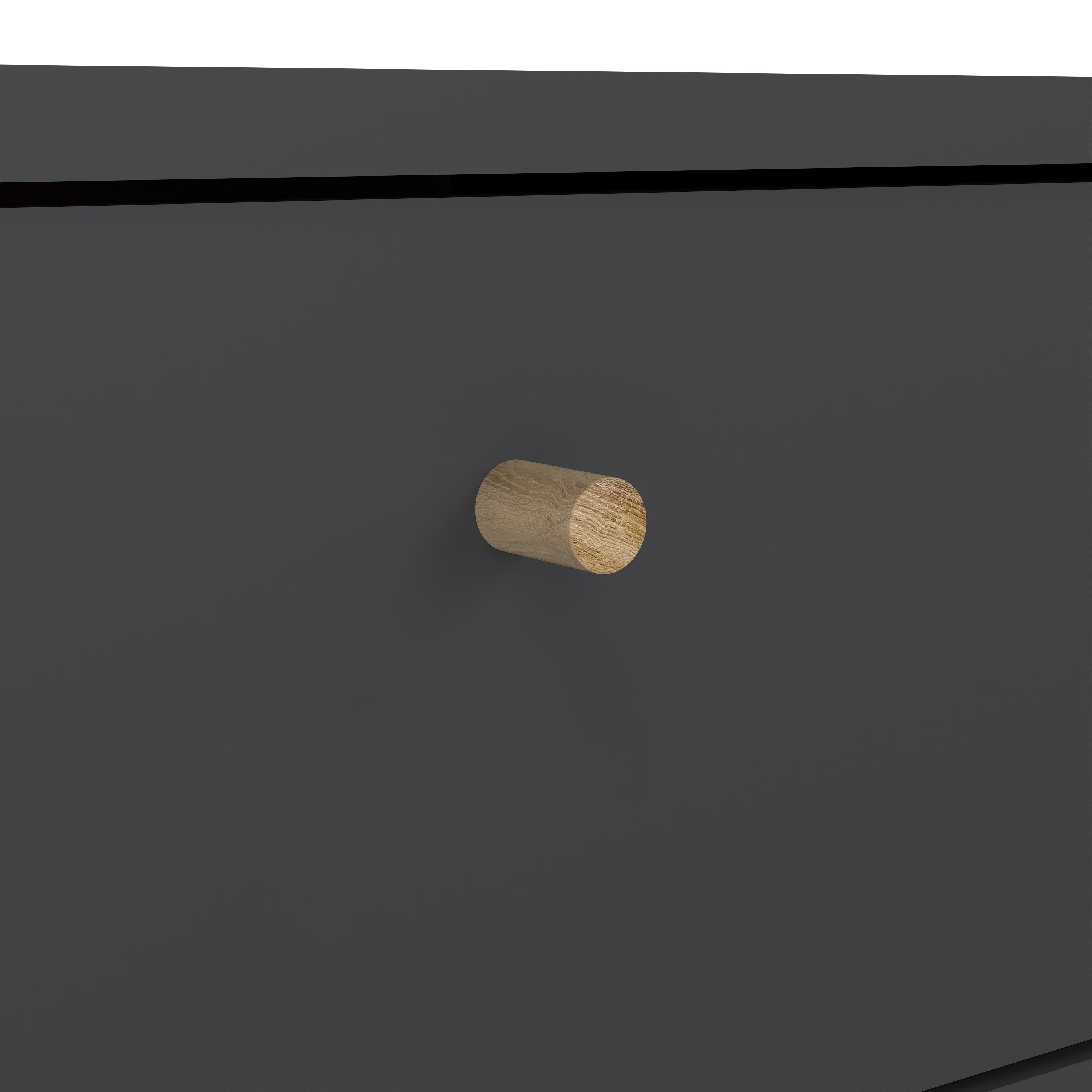 Cumbria Nightstand 1 Door + 1 Drawer Dark Grey – FTG, view 8