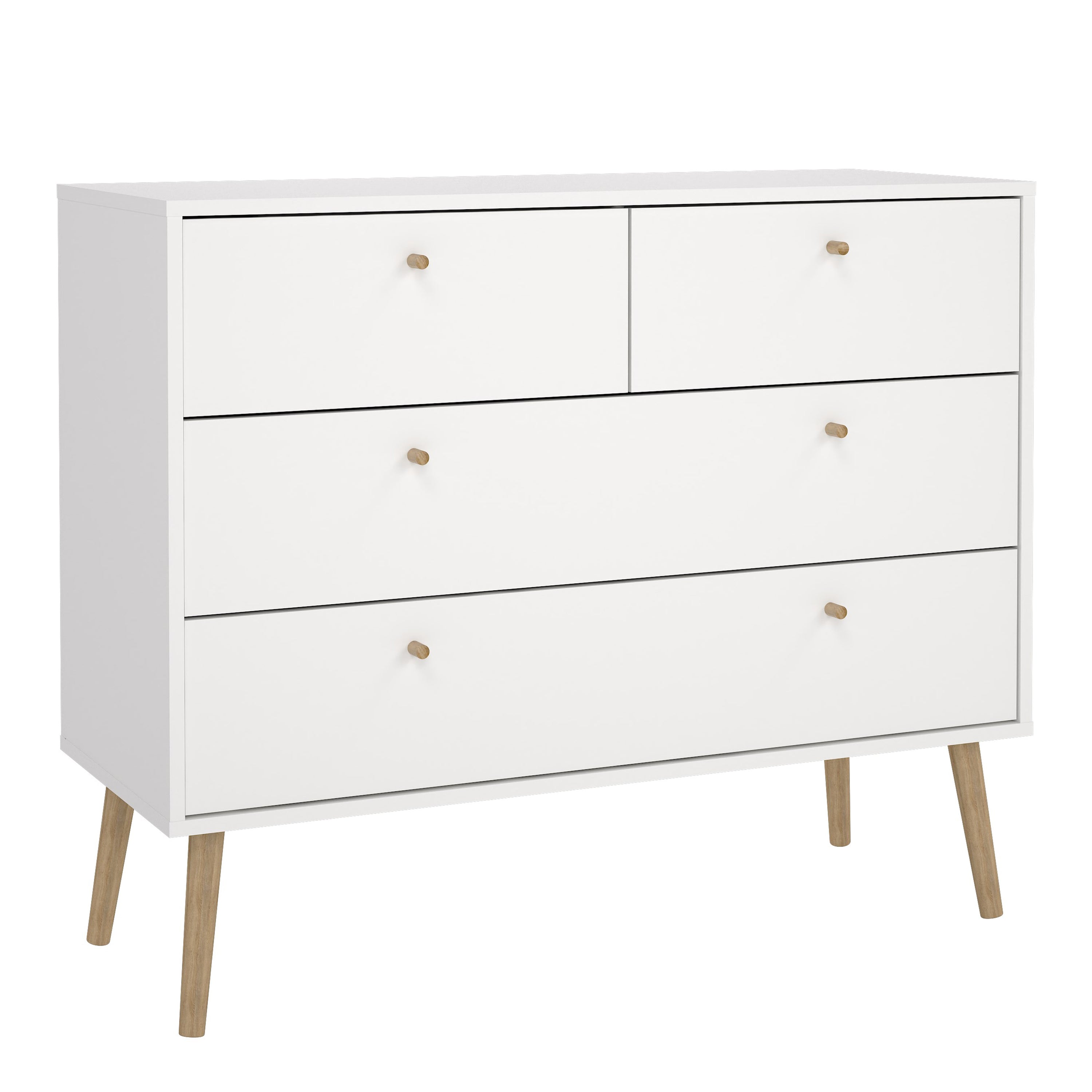 Cumbria Chest 2 + 2 Drawers White – FTG