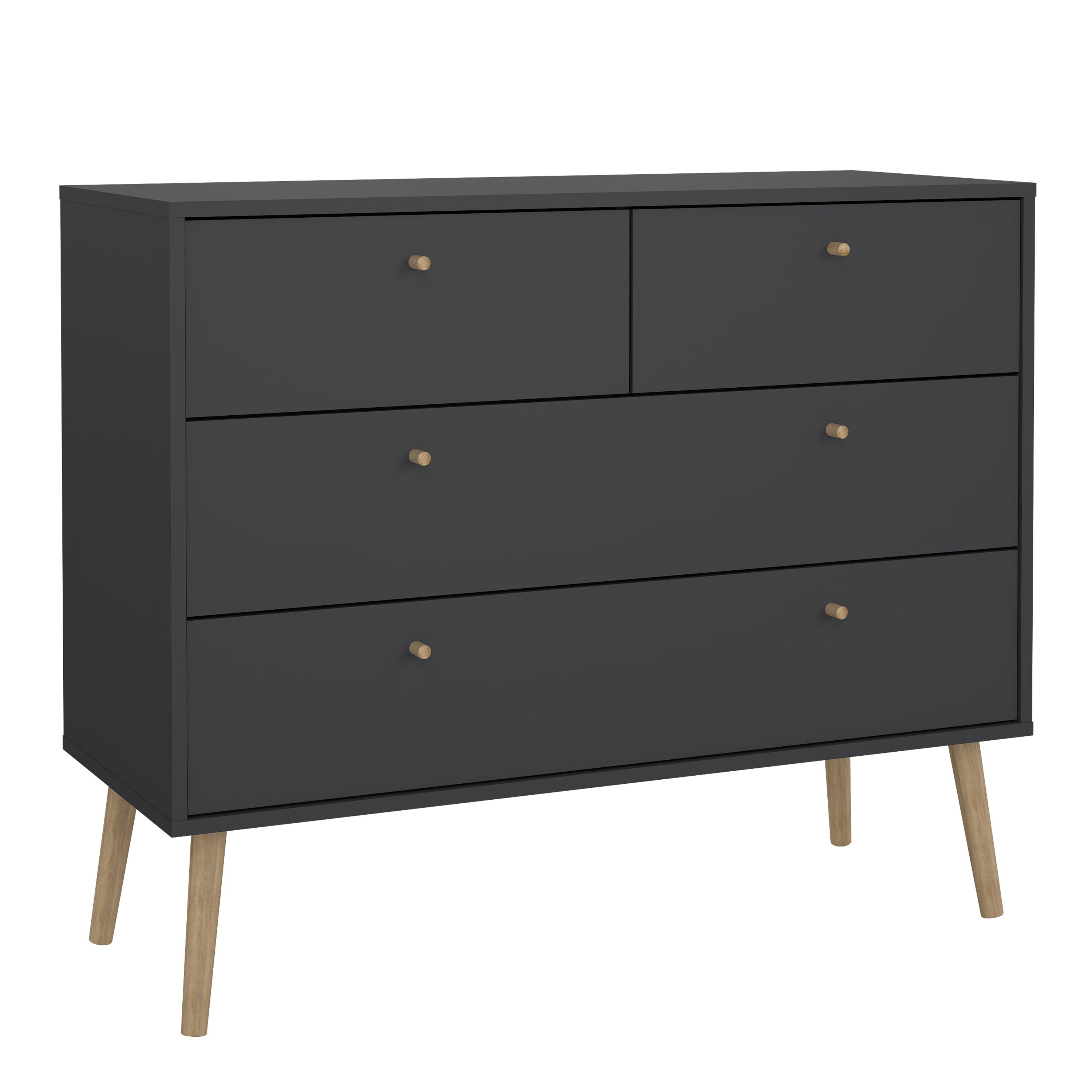 Cumbria Chest 2 + 2 Drawers Dark Grey – FTG