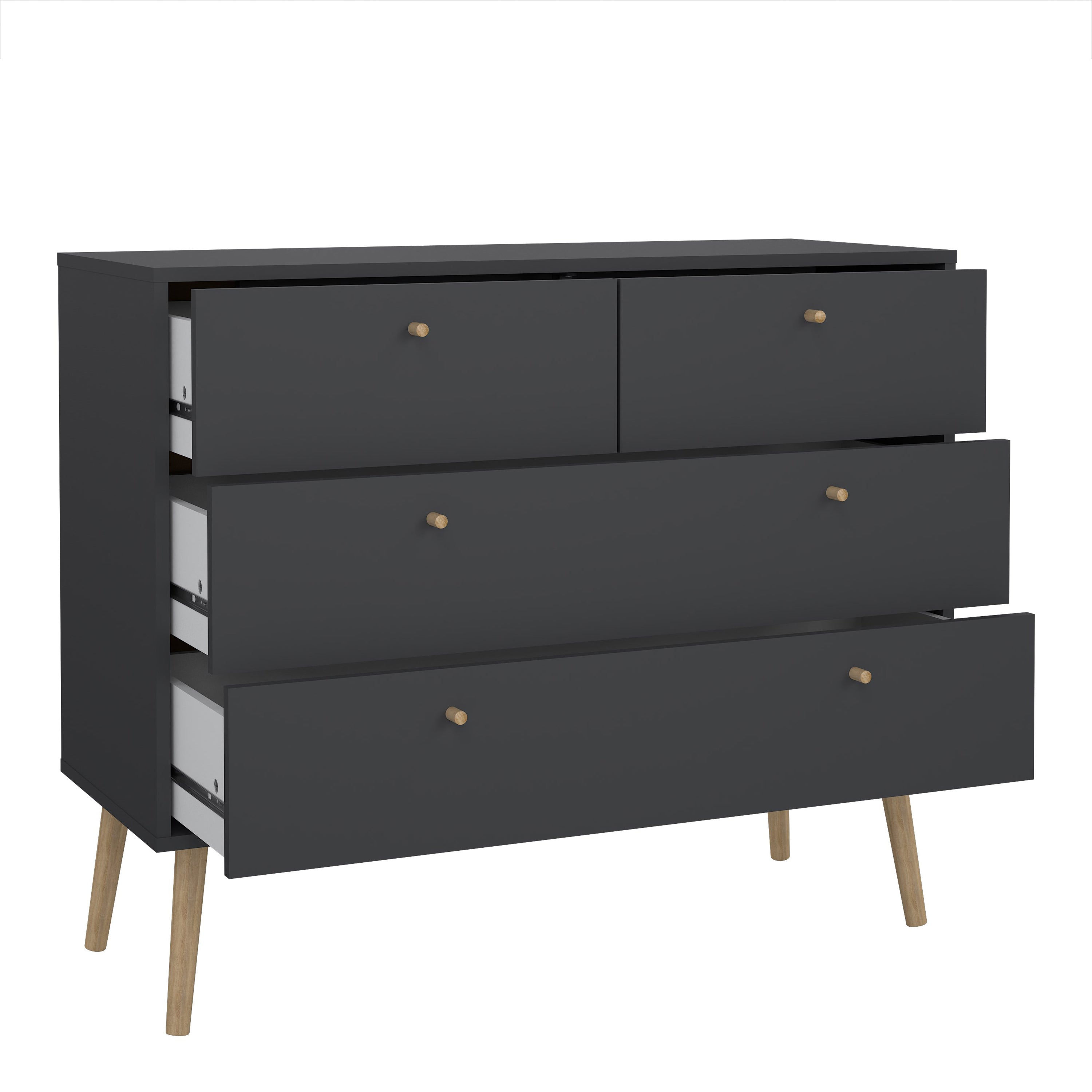 Cumbria Chest 2 + 2 Drawers Dark Grey – FTG, view 5