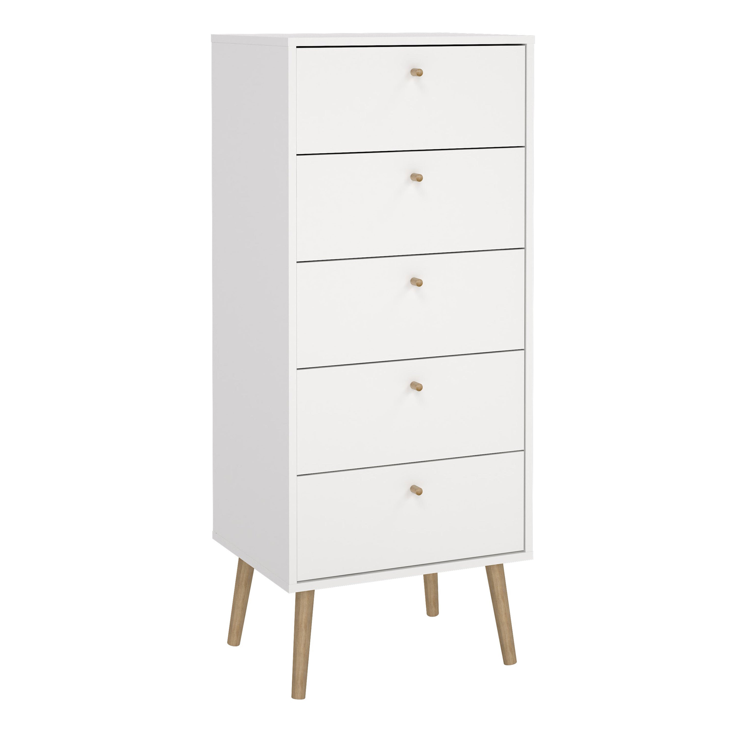 Cumbria Chest 5 Drawers White – FTG