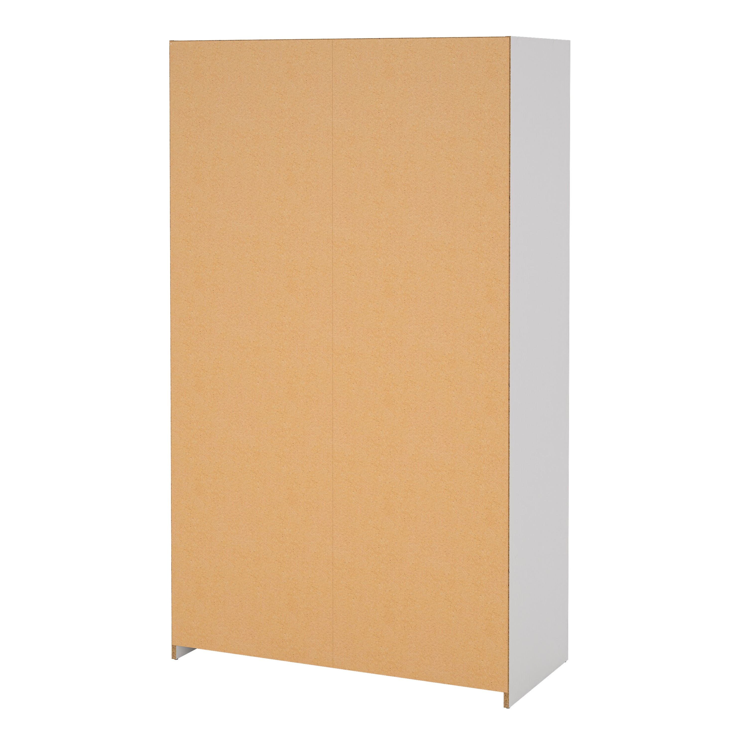 Uppsala Open Wardrobe Unit in White with a Grey Textile Curtain – FTG, view 4