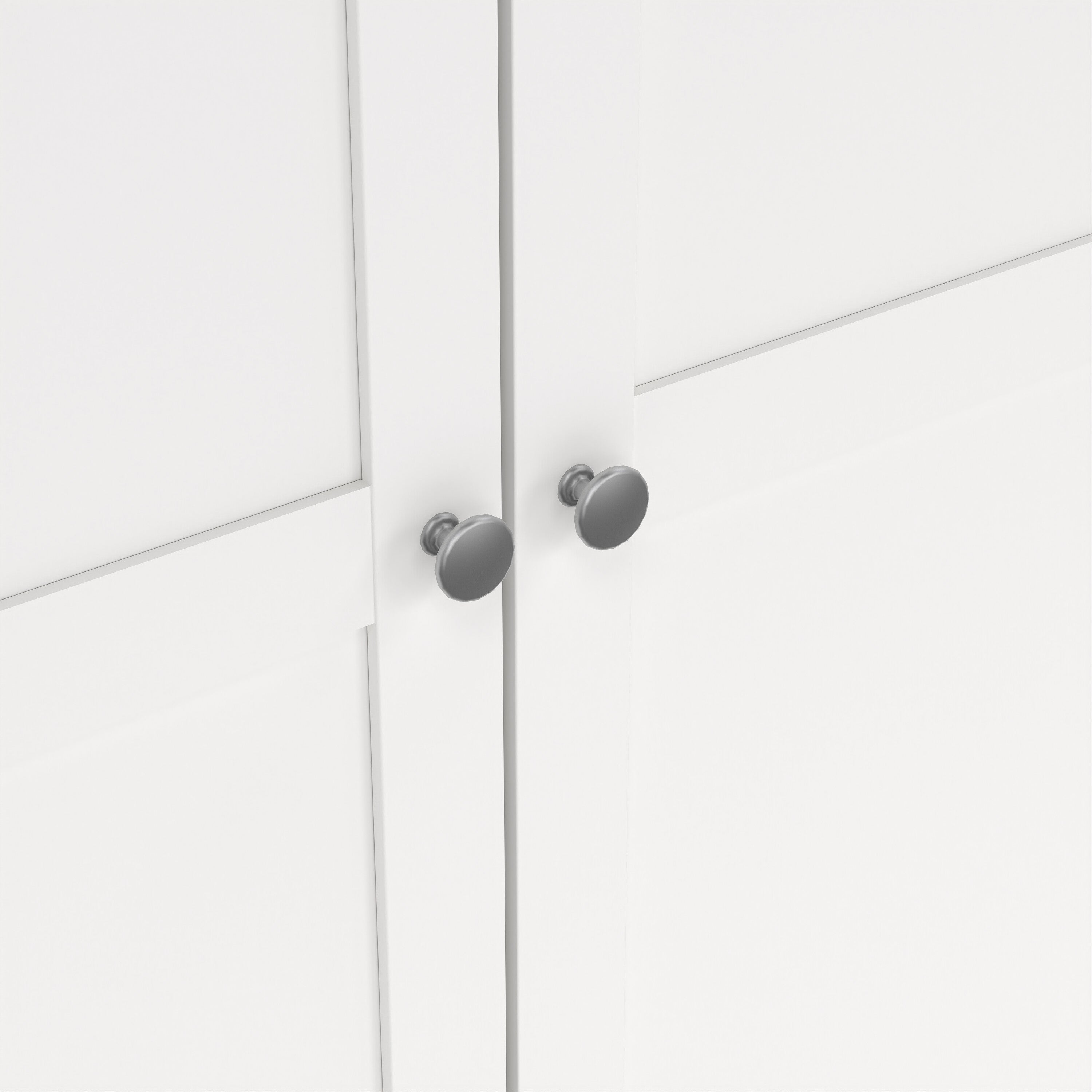 Brande Wardrobe with 3 Frame Doors in White – FTG, view 3