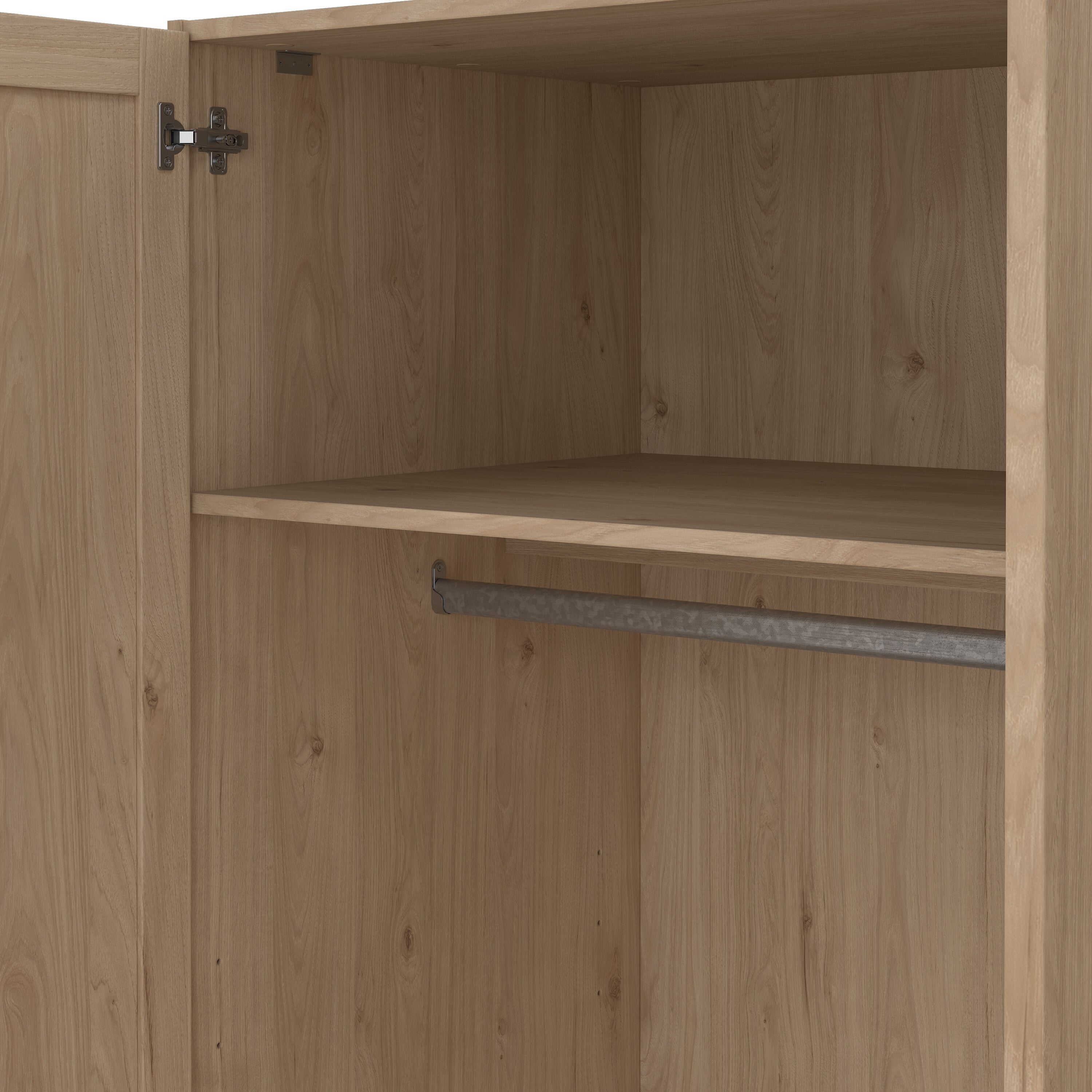 Brande Wardrobe with 3 Frame Doors in Jackson Hickory Oak – FTG, view 3