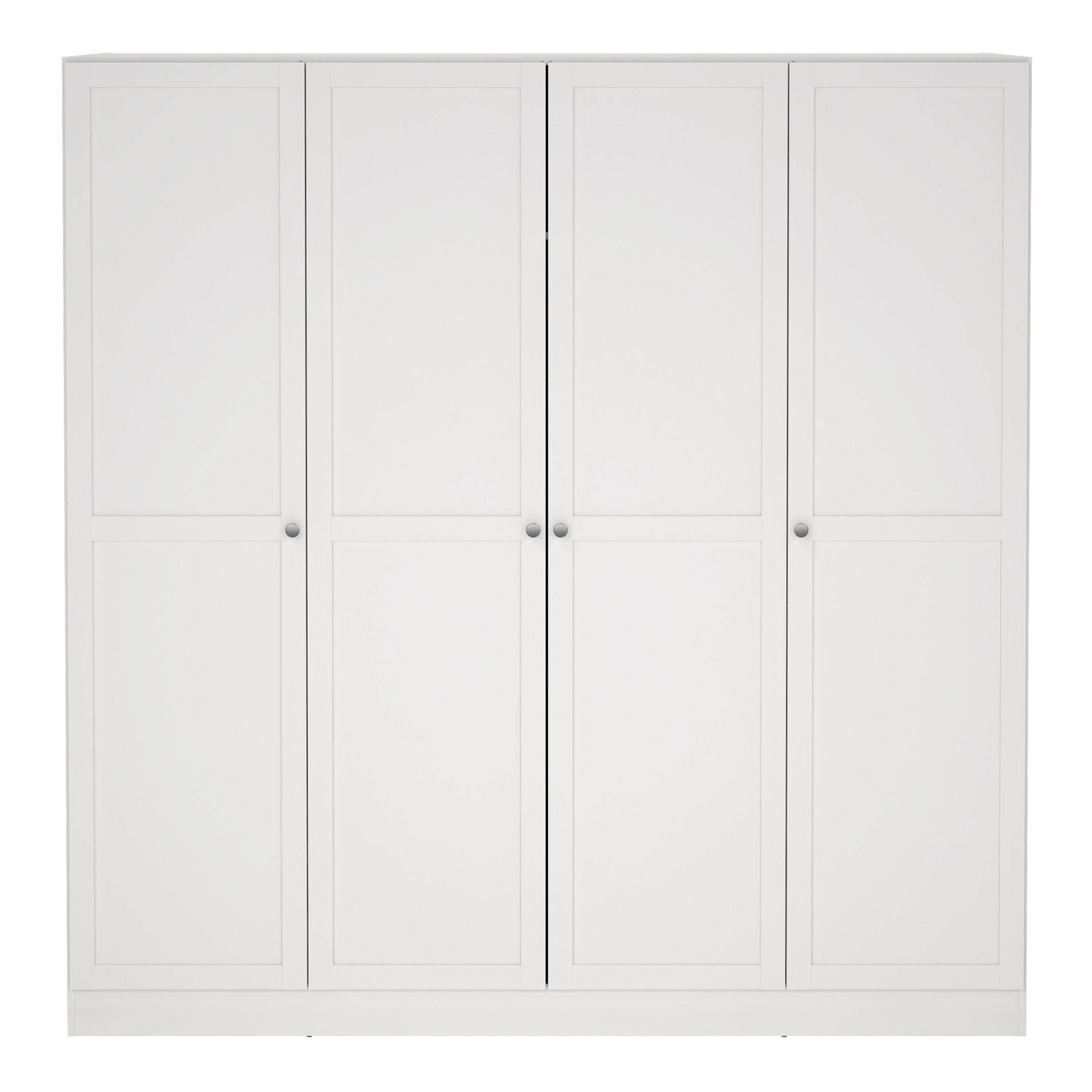 Brande Wardrobe with 4 Frame Doors in White – FTG, view 2