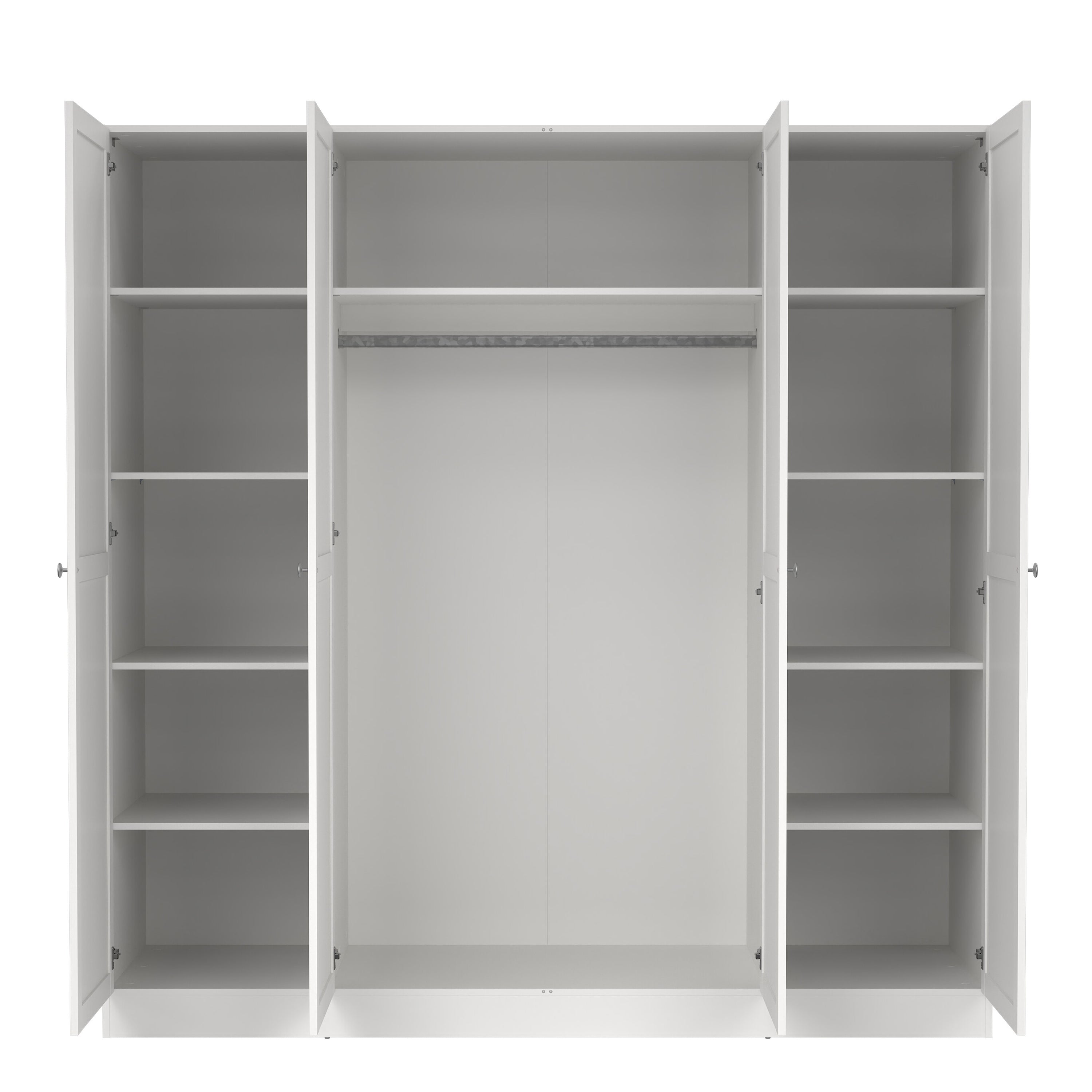 Brande Wardrobe with 4 Frame Doors in White – FTG, view 6