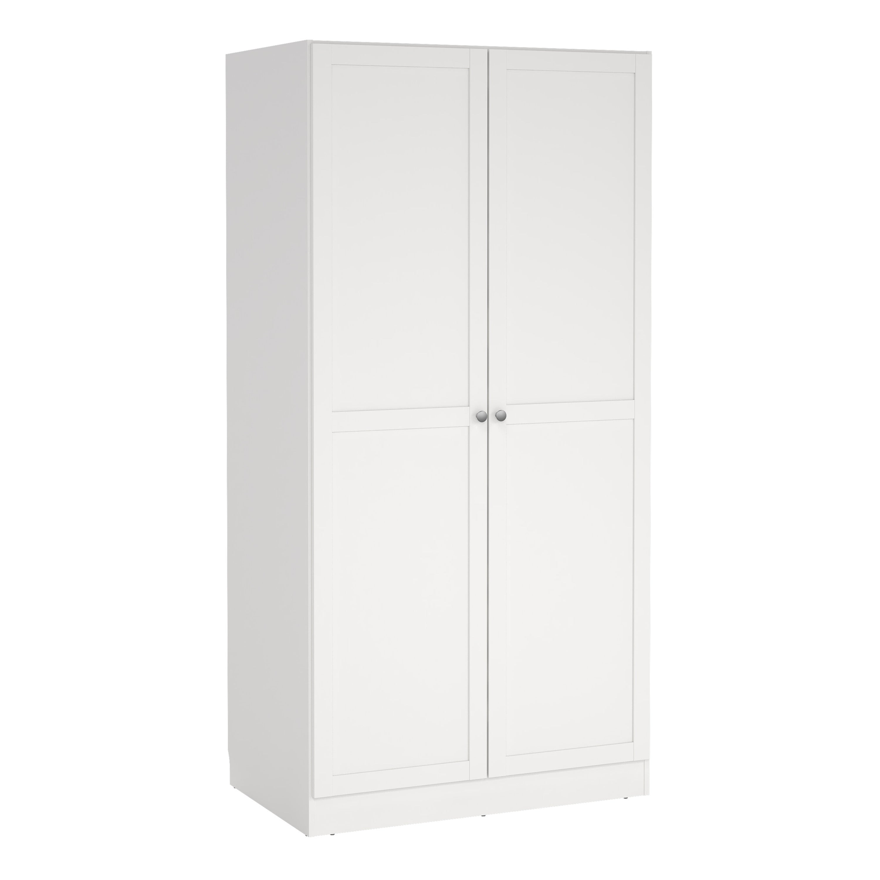 Brande Wardrobe with 2 Frame Doors in White – FTG