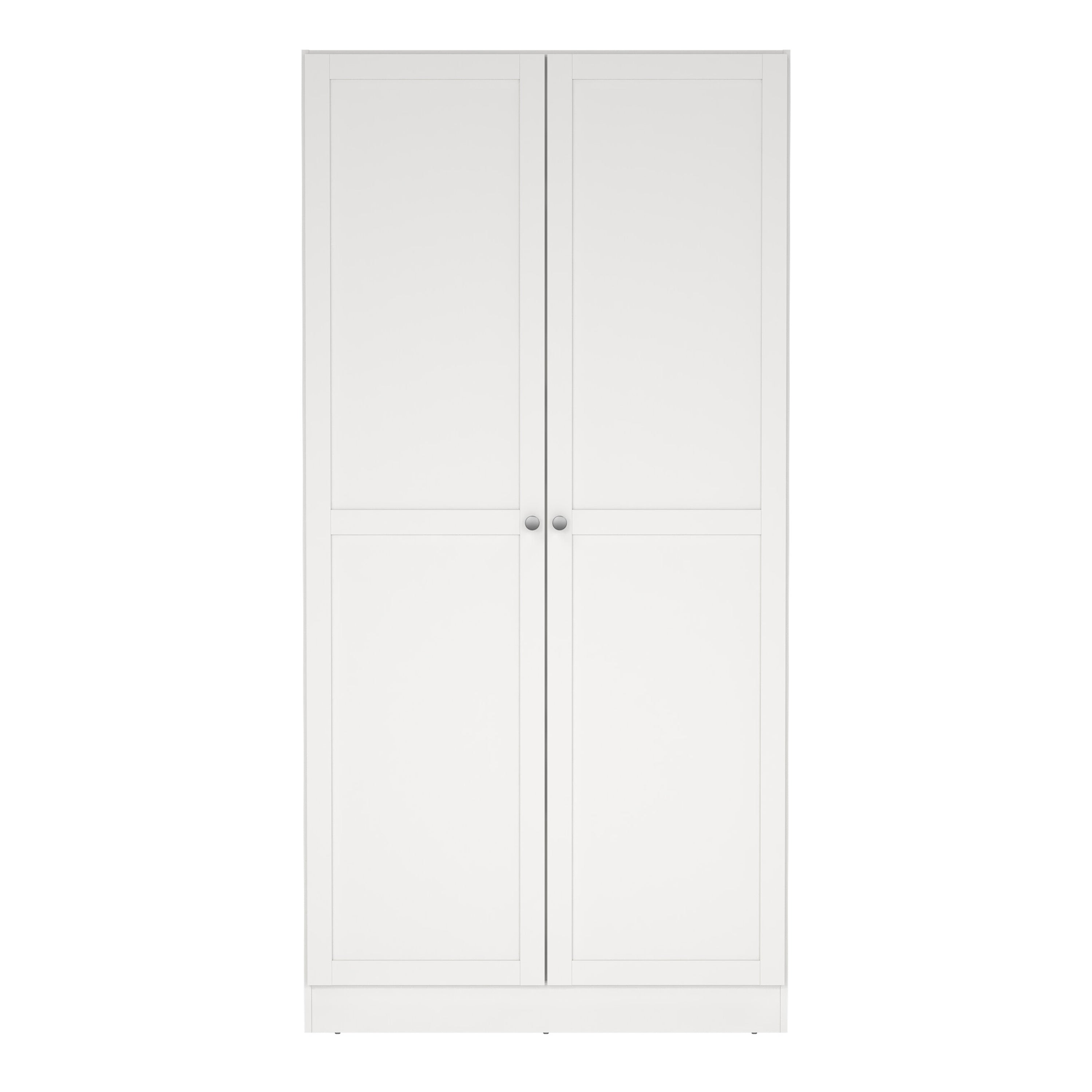 Brande Wardrobe with 2 Frame Doors in White – FTG, view 2