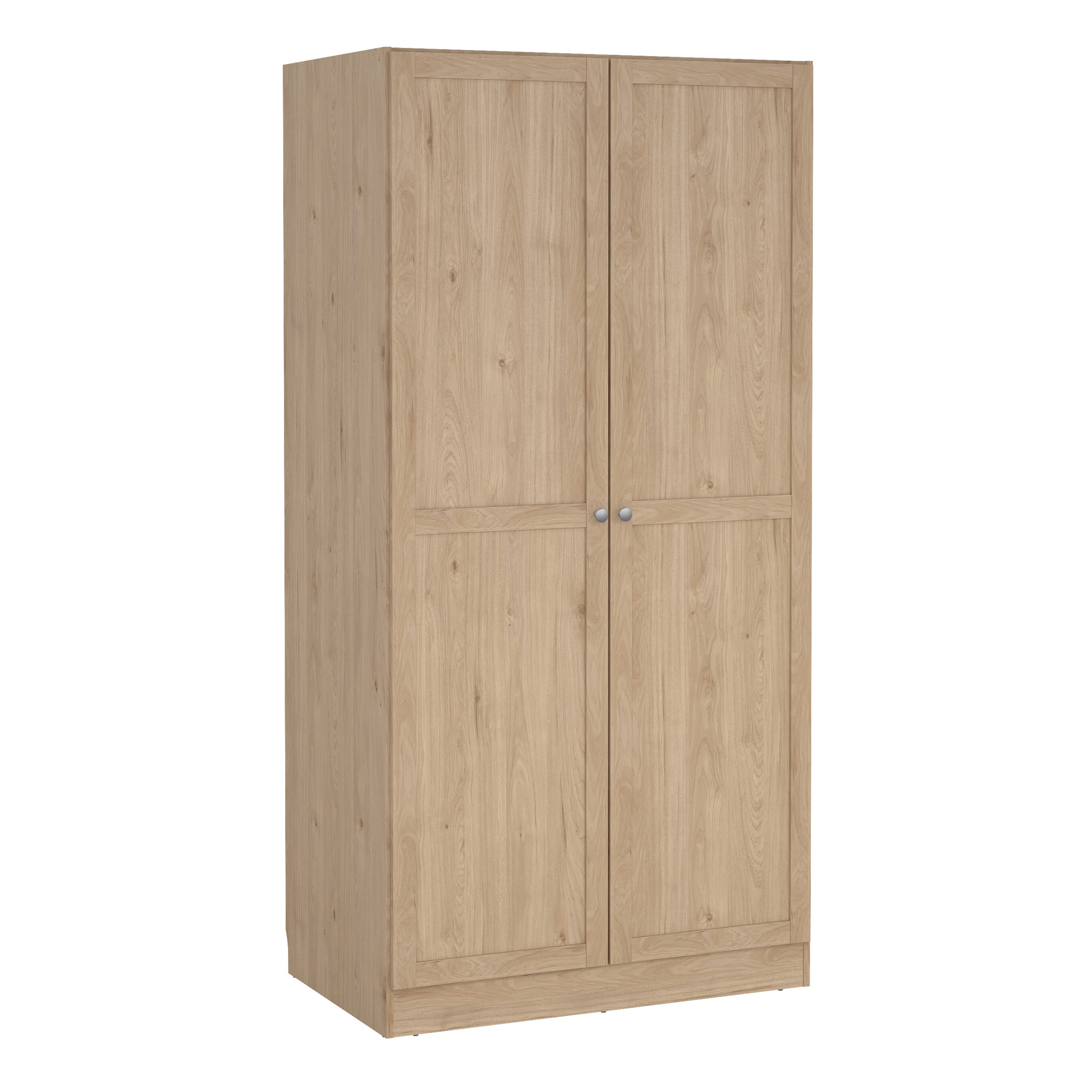Brande Wardrobe with 2 Frame Doors in Jackson Hickory – FTG