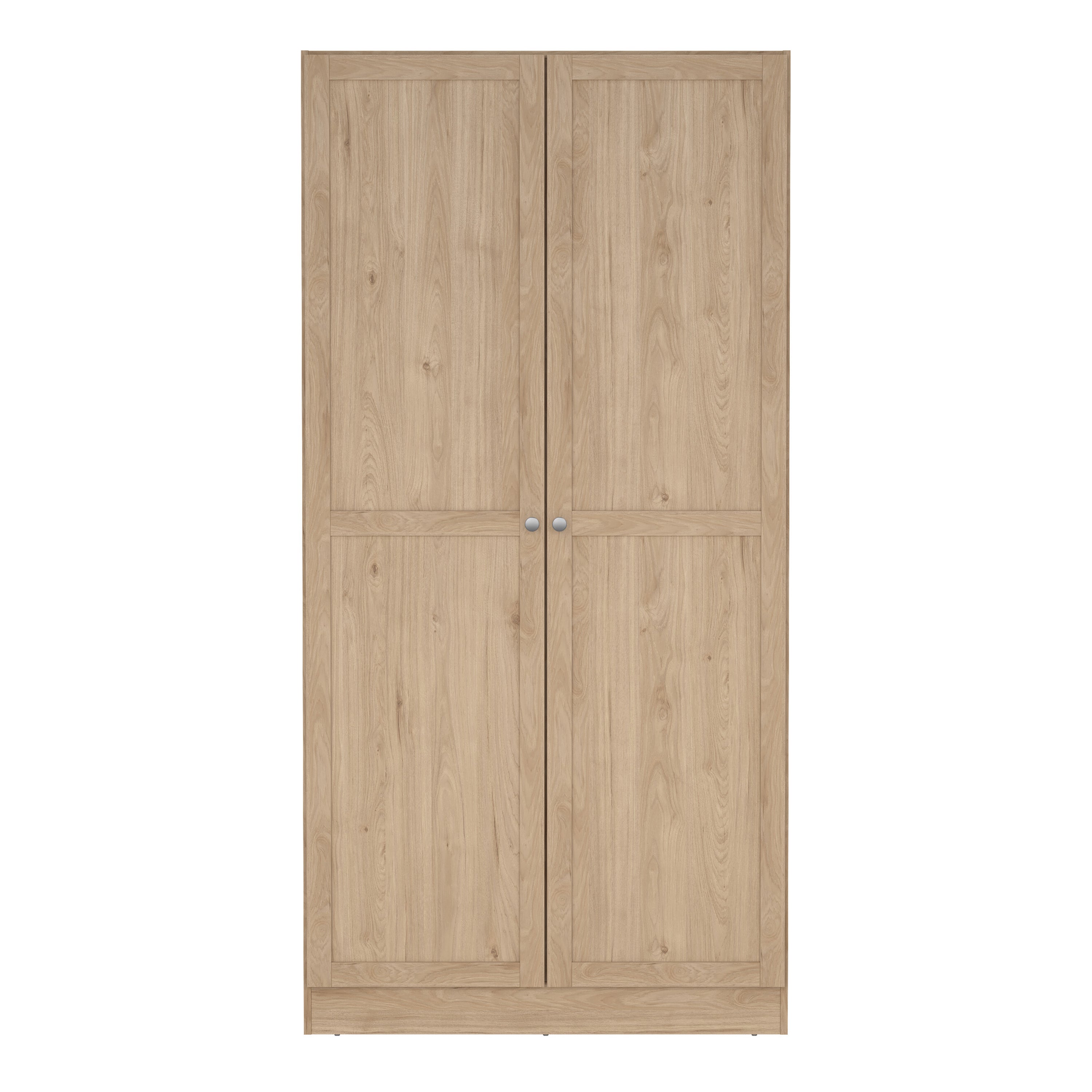 Brande Wardrobe with 2 Frame Doors in Jackson Hickory – FTG, view 2