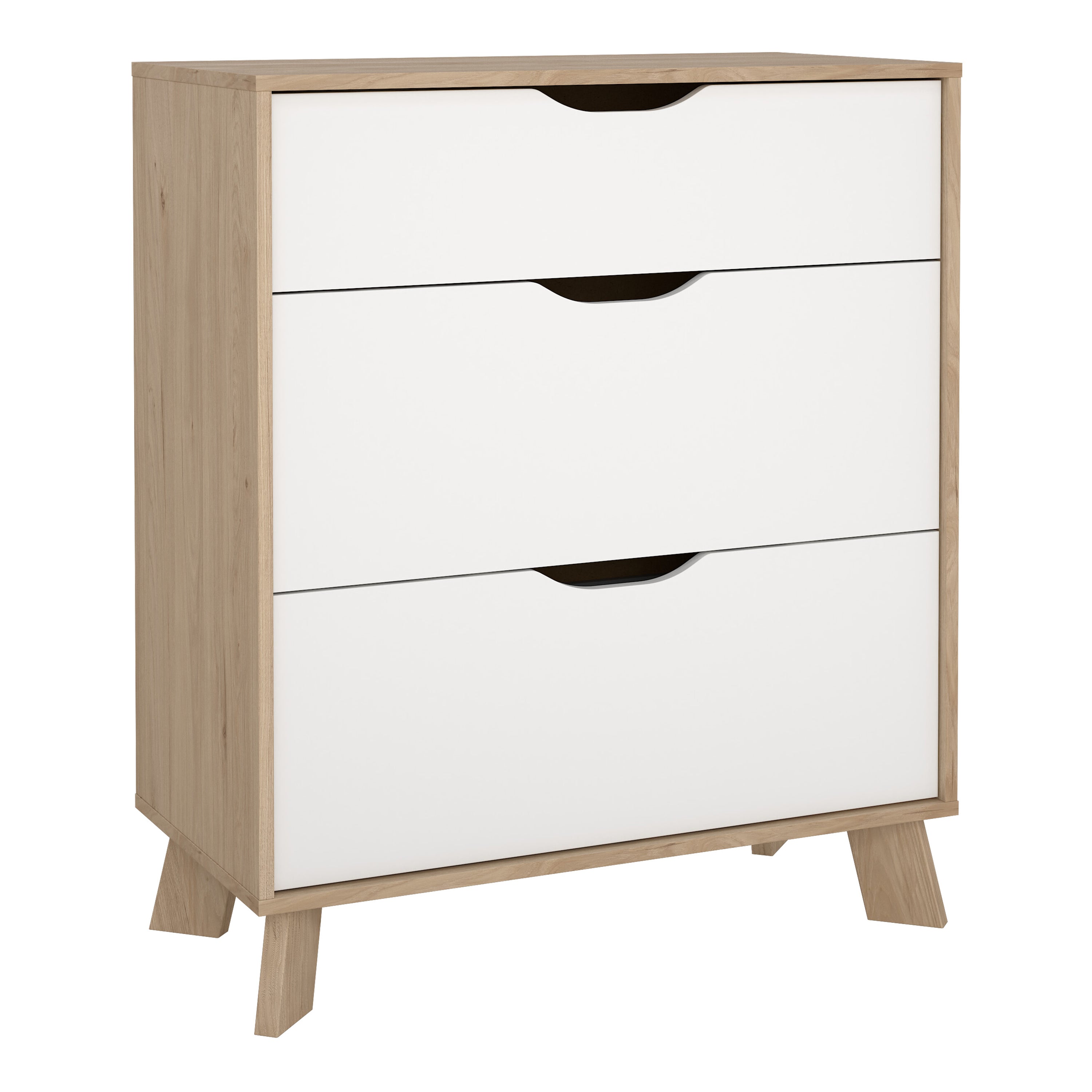 Ikast Chest 3 Drawers in Jackson Hickory and White – FTG