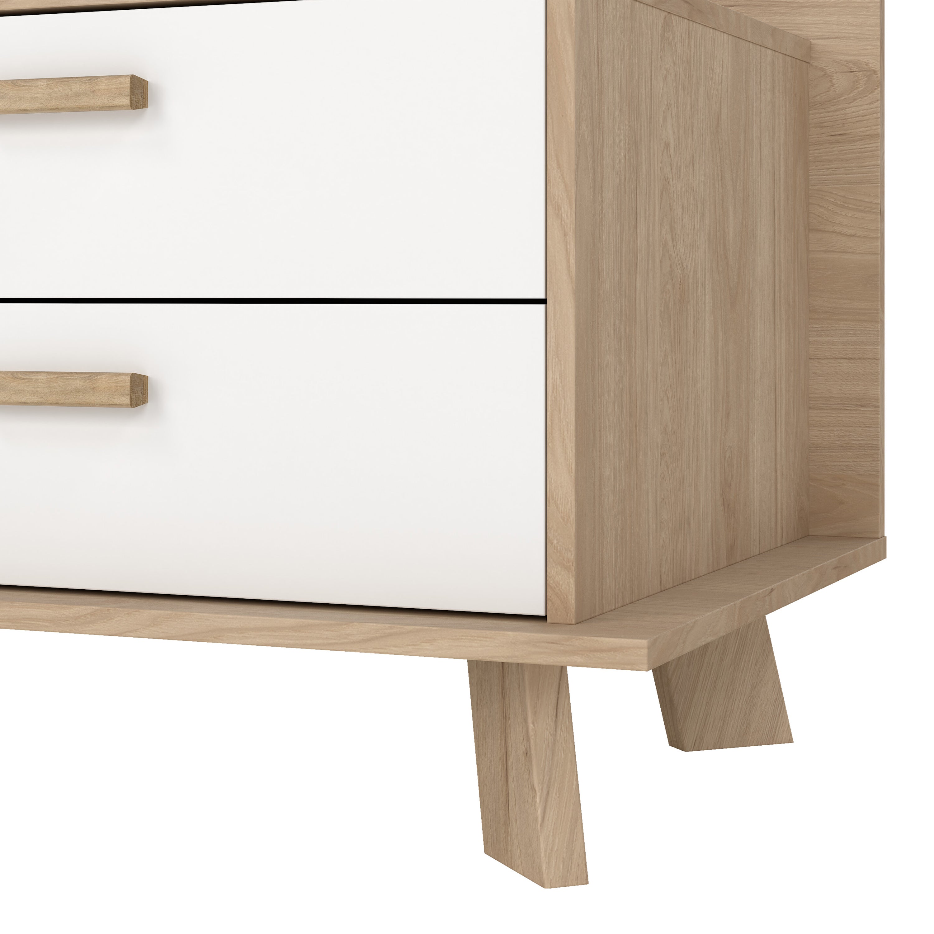 Ikast TV-unit with 1 Door + 2 Drawers in Jackson Hickory and White – FTG, view 10