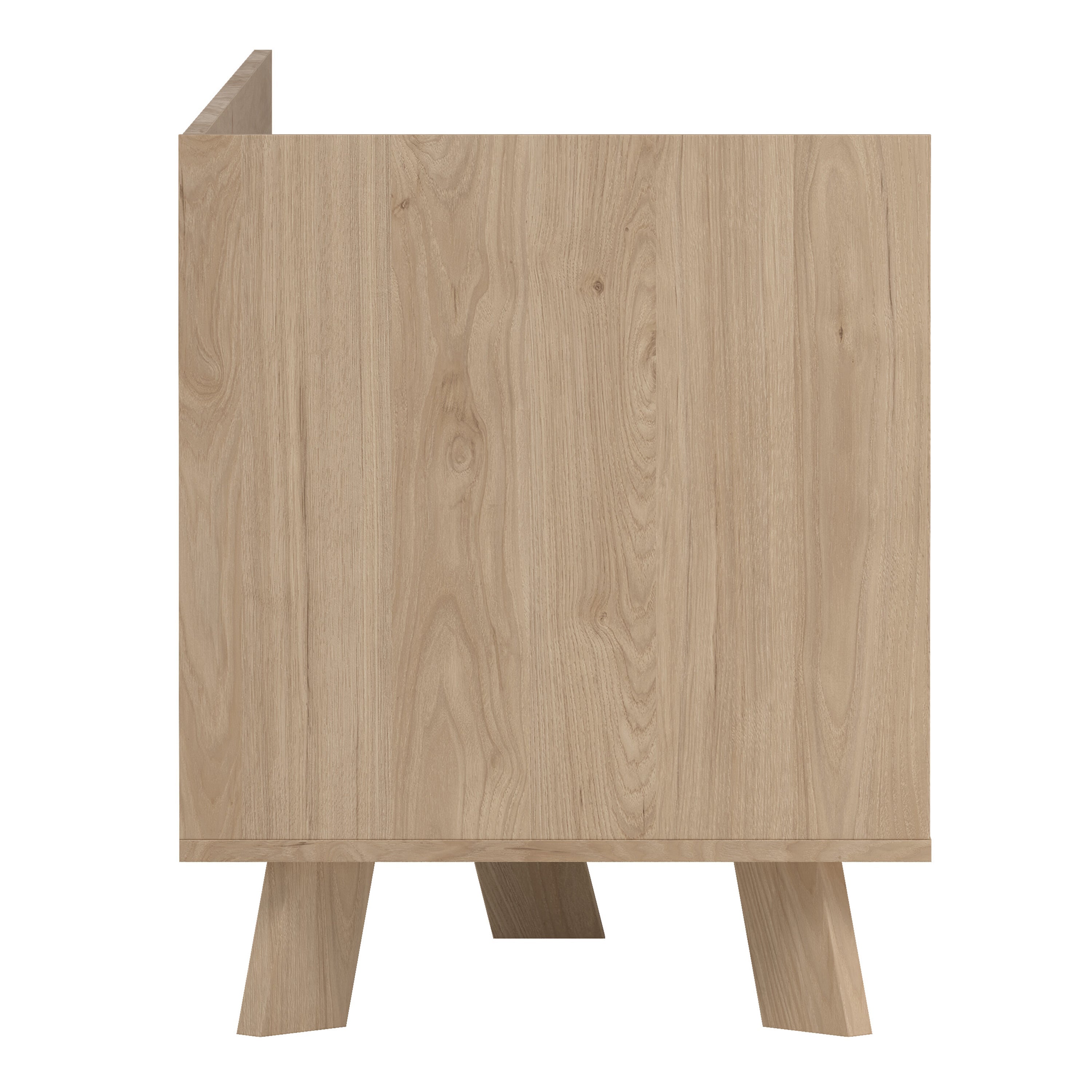 Ikast TV-unit with 1 Door + 2 Drawers in Jackson Hickory and White – FTG, view 4