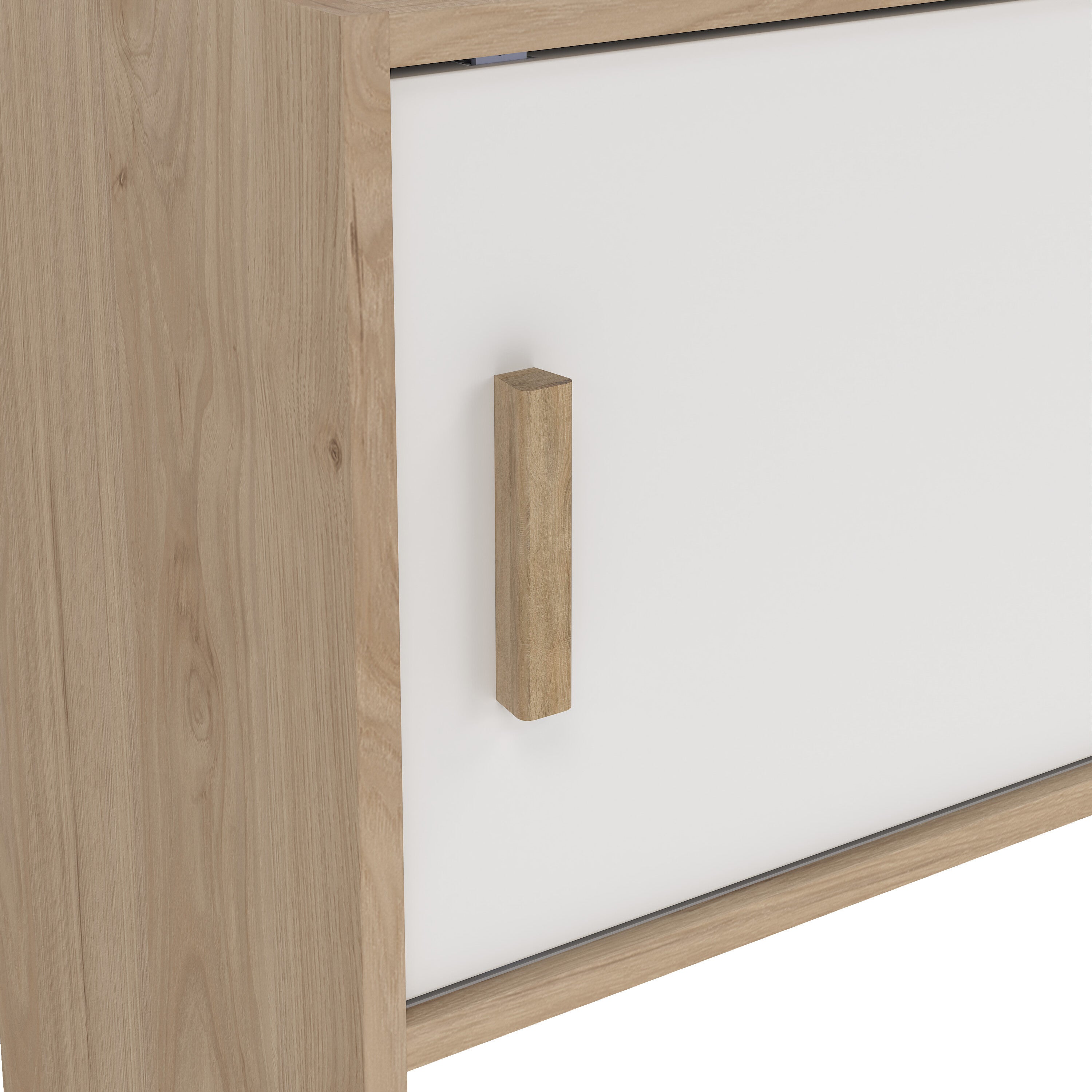 Ikast TV-Wall Unit with 2 Sliding Doors in Jackson Hickory and White – FTG, view 10