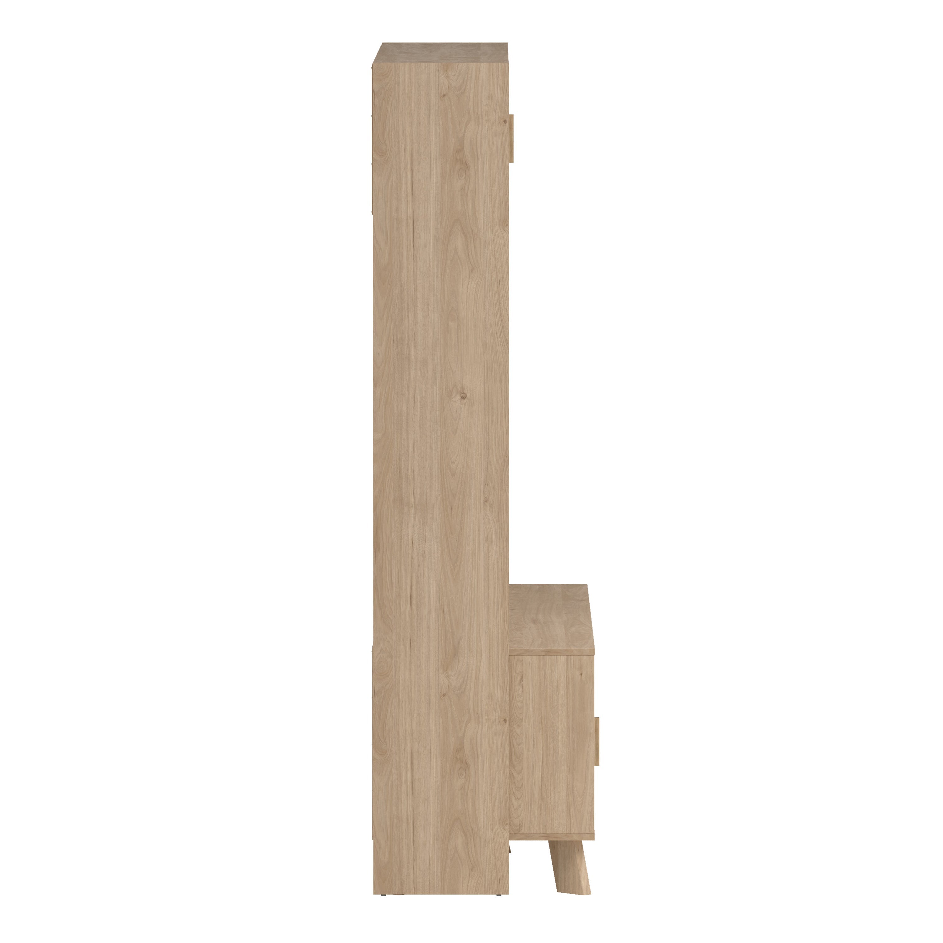 Ikast TV-Wall Unit with 2 Sliding Doors in Jackson Hickory and White – FTG, view 4