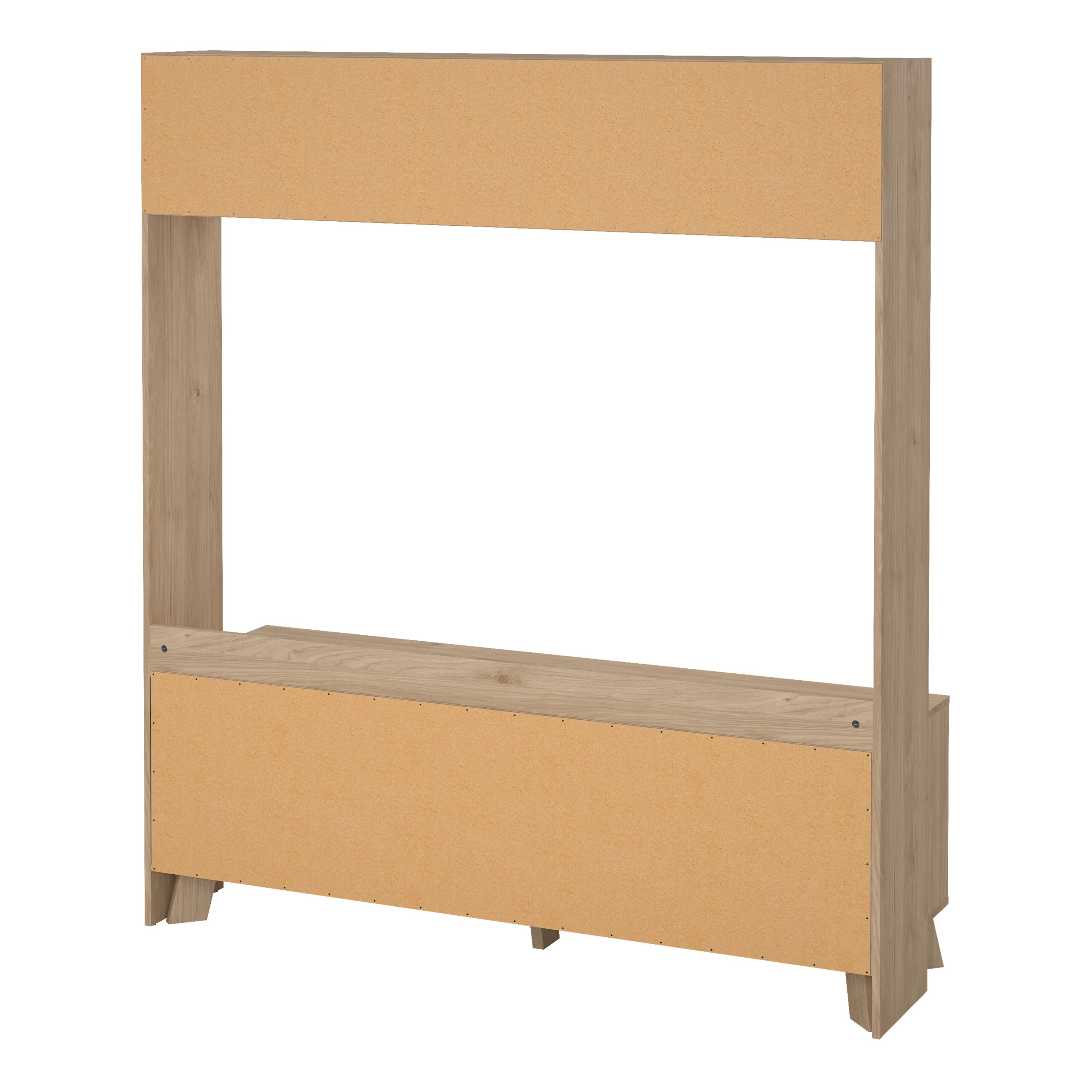 Ikast TV-Wall Unit with 2 Sliding Doors in Jackson Hickory and White – FTG, view 5
