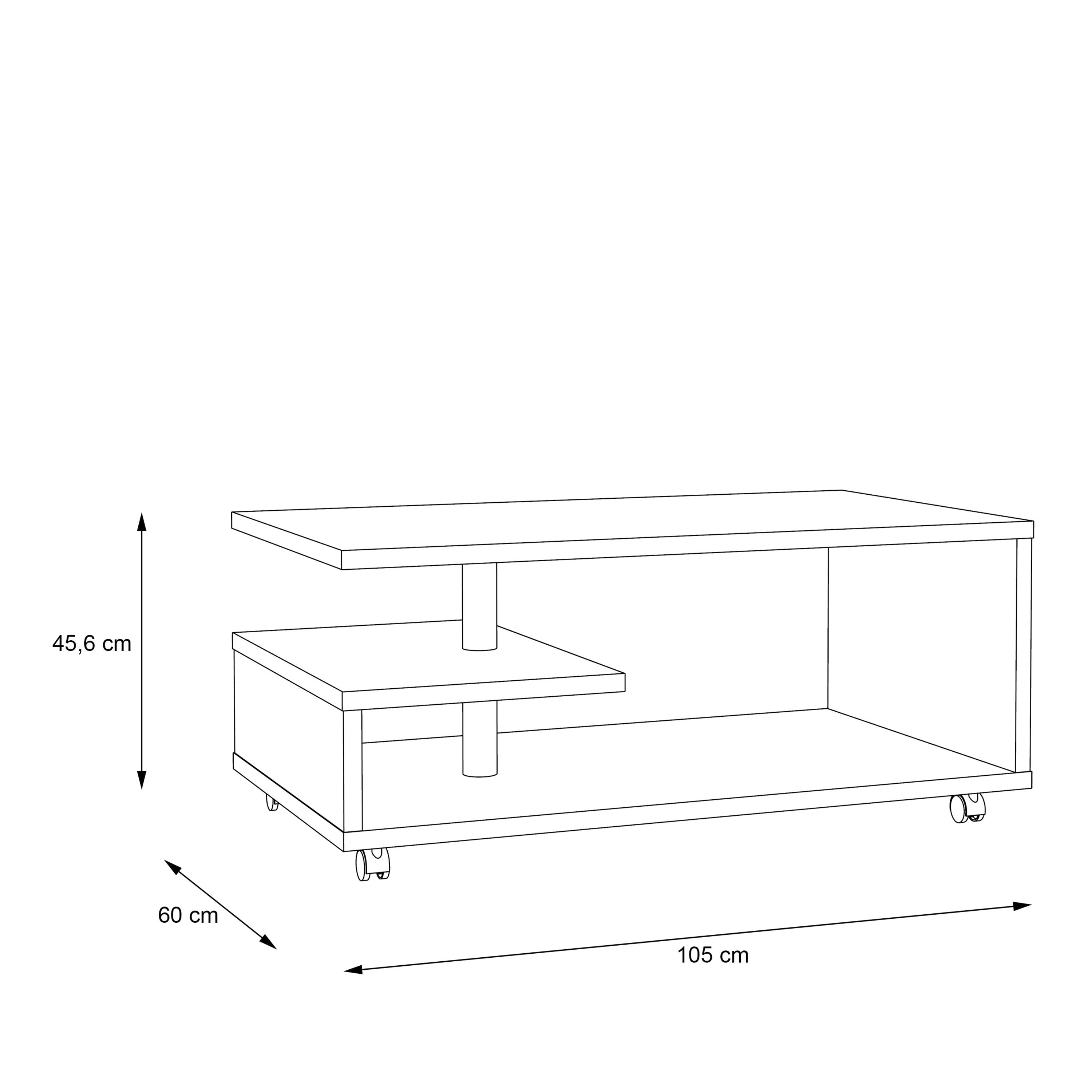Bailey Coffee Table in Sonoma Oak – FTG, view 5