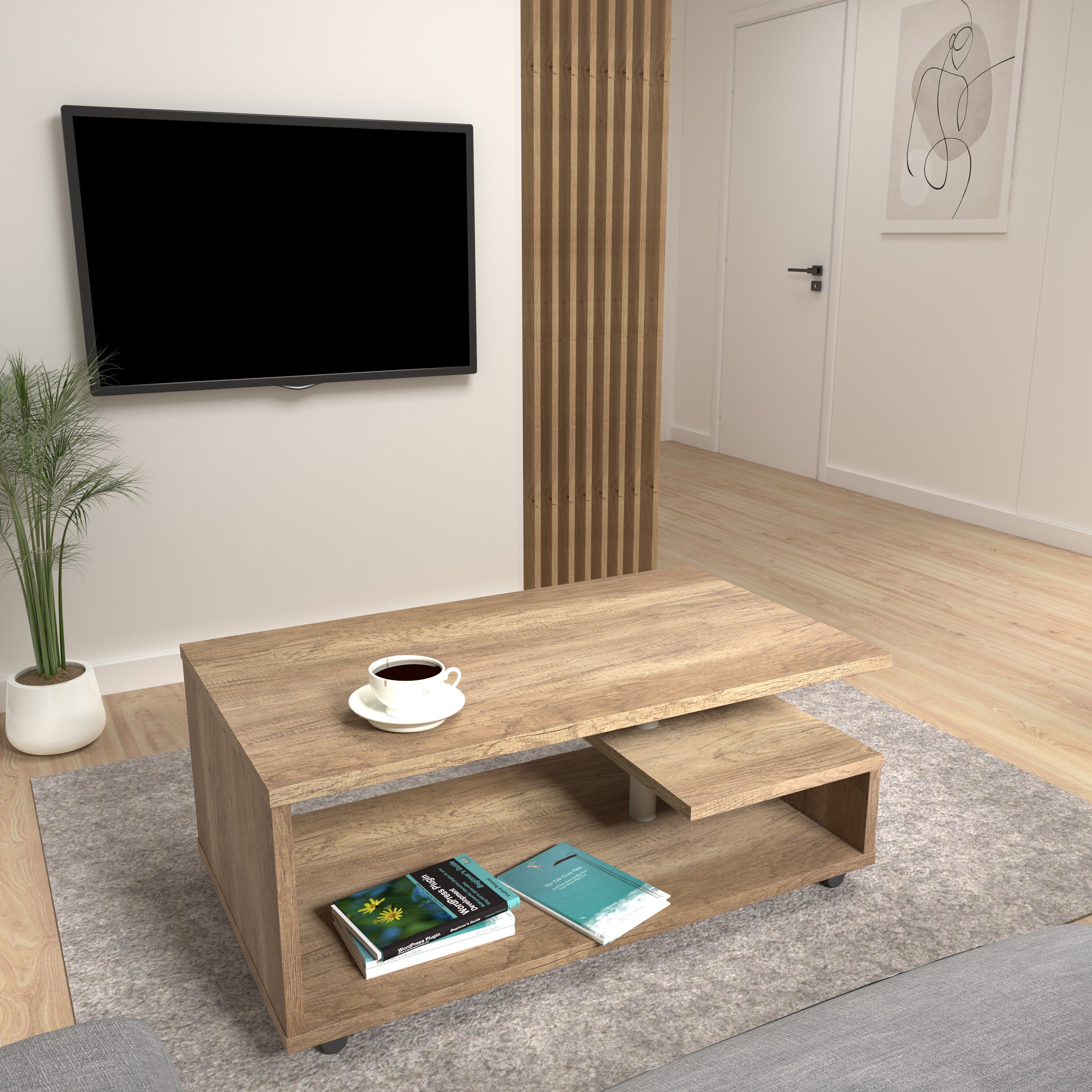 Bailey Coffee Table in Antique Oak – FTG, view 3
