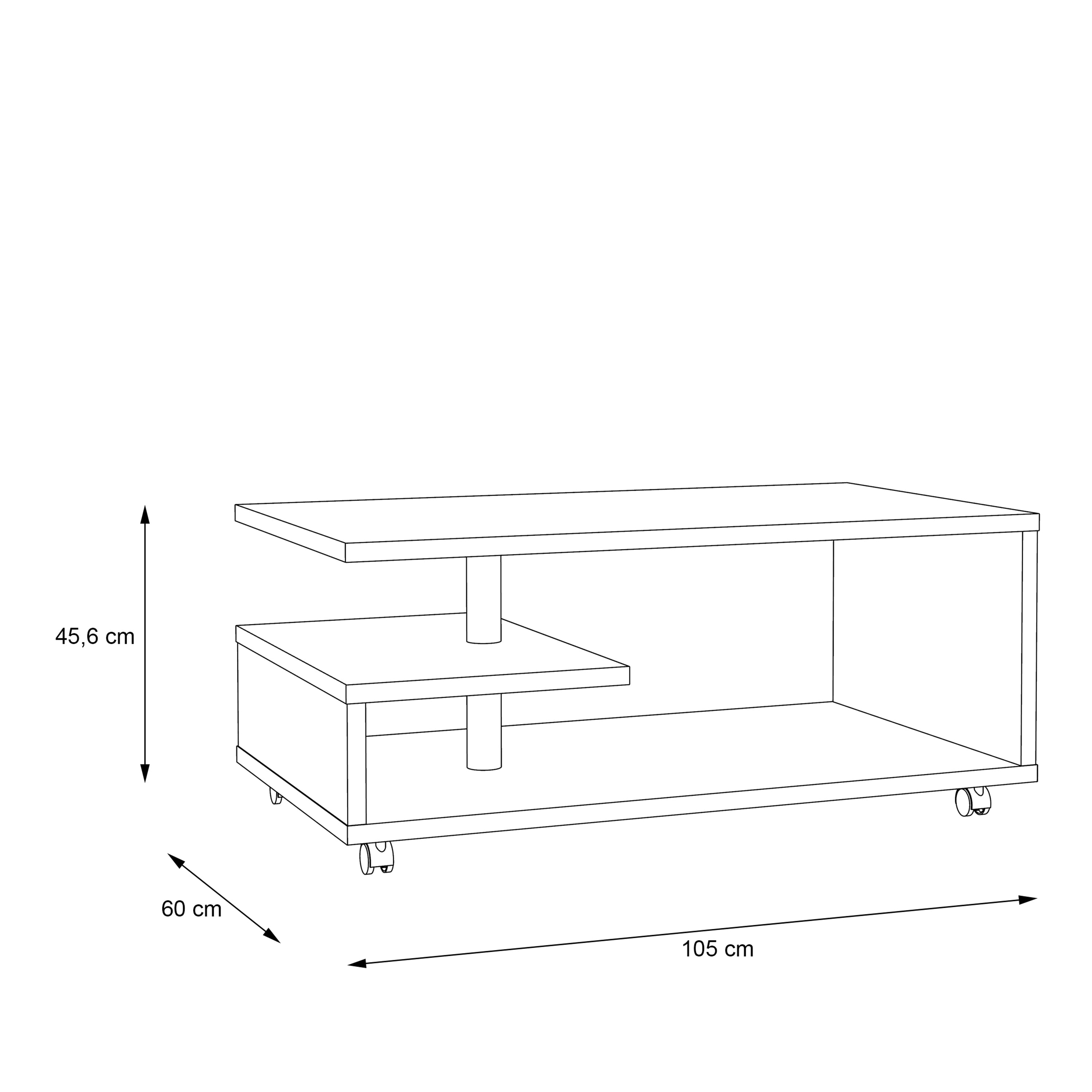 Bailey Coffee Table in Sand Oak – FTG, view 3