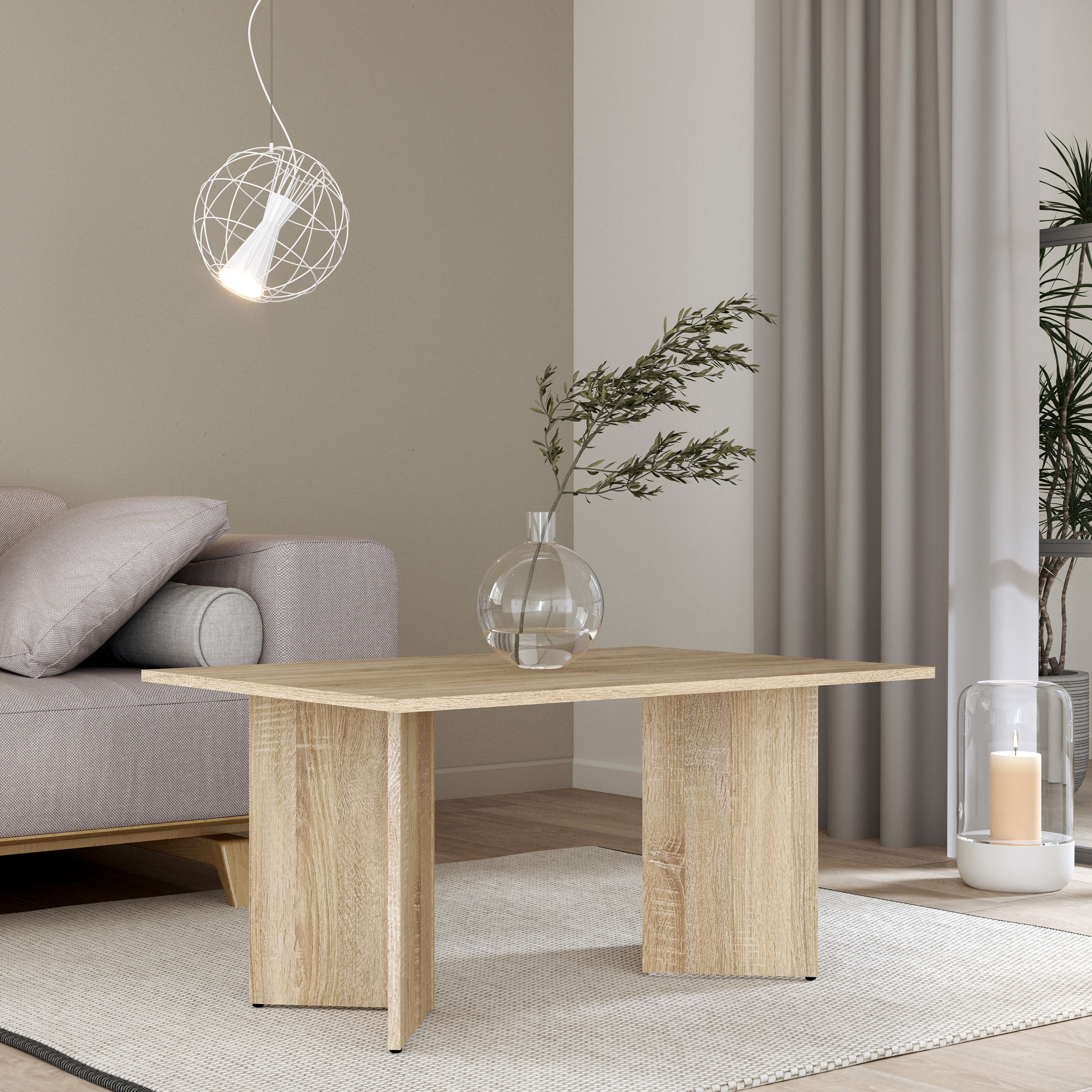 Karon Coffee Table in Sonoma Oak – FTG, view 3