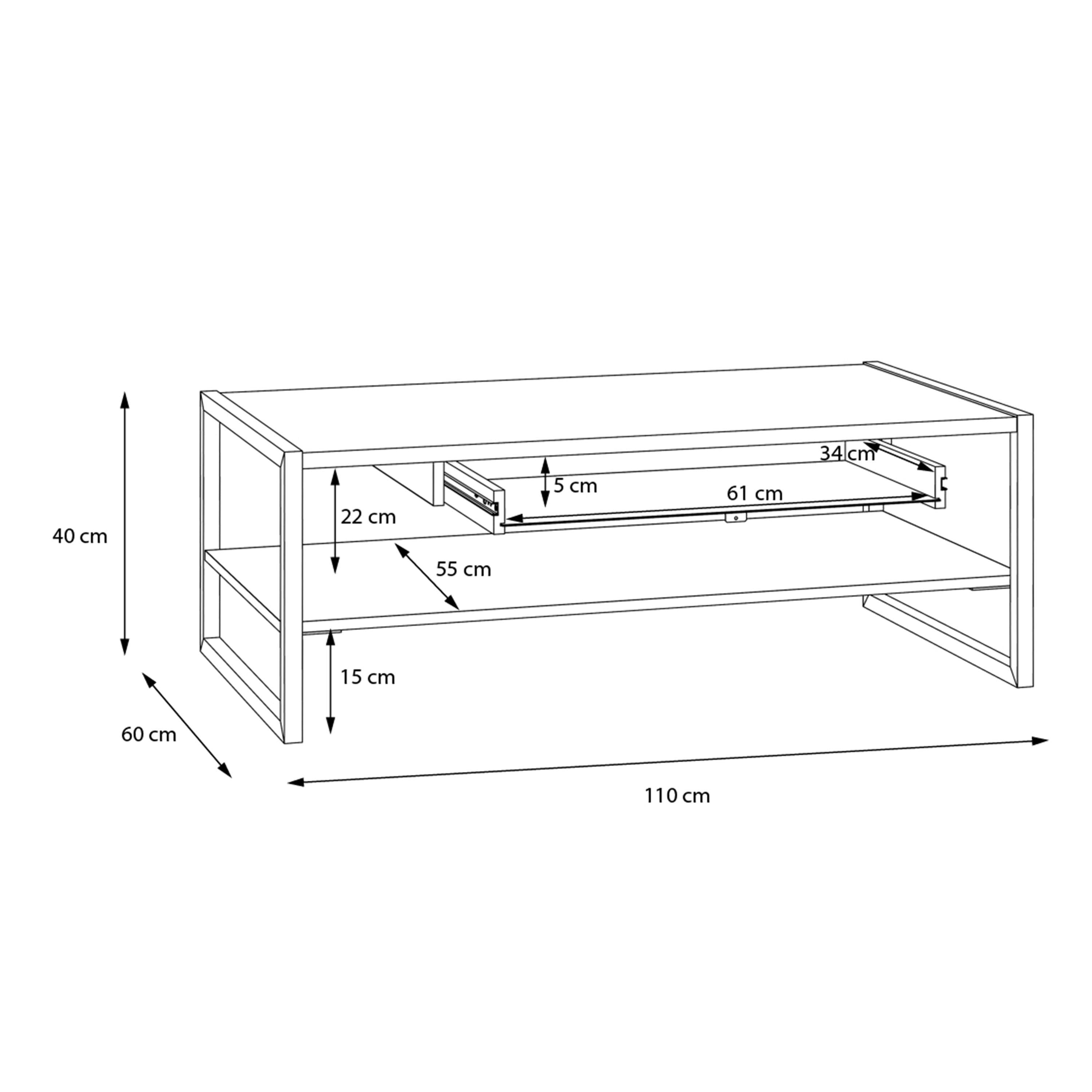 High Rock Coffee Table in Riviera Oak – FTG, view 10