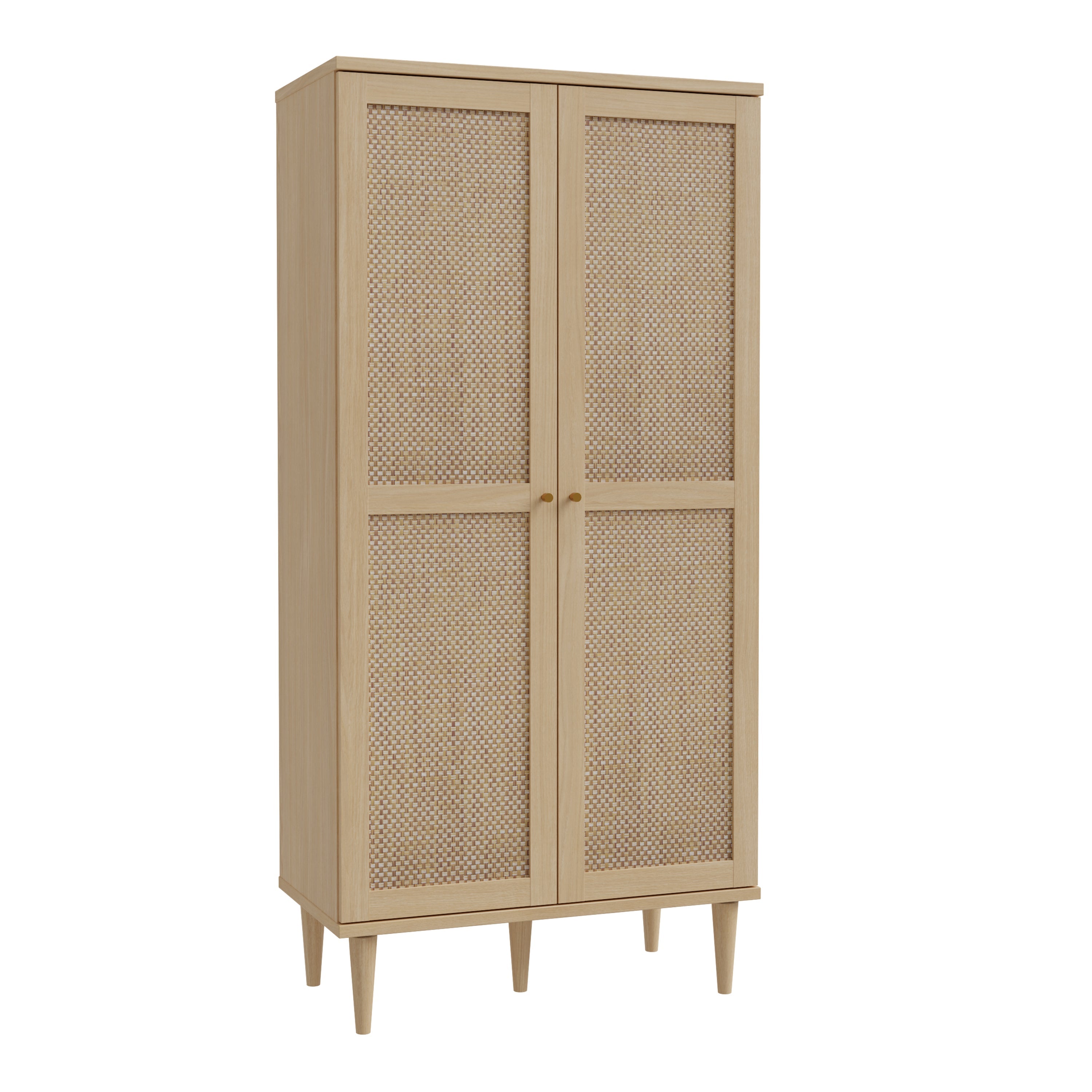 Calasetta 2 Door Display Cabinet in Rattan – FTG
