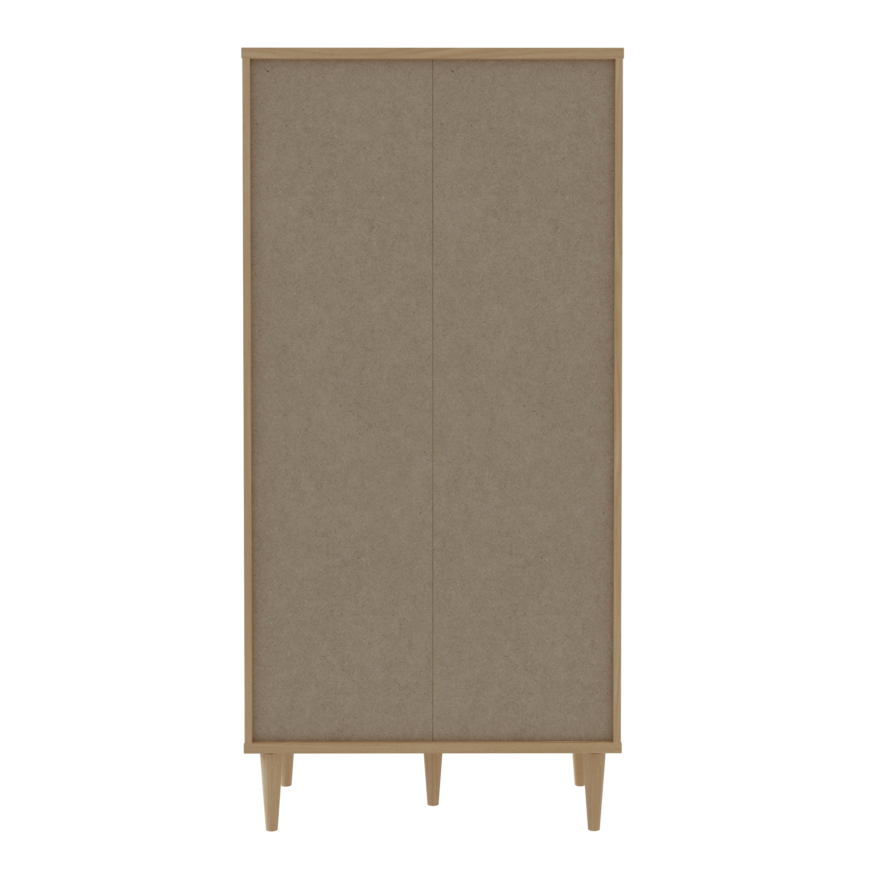 Calasetta 2 Door Display Cabinet in Rattan – FTG, view 4