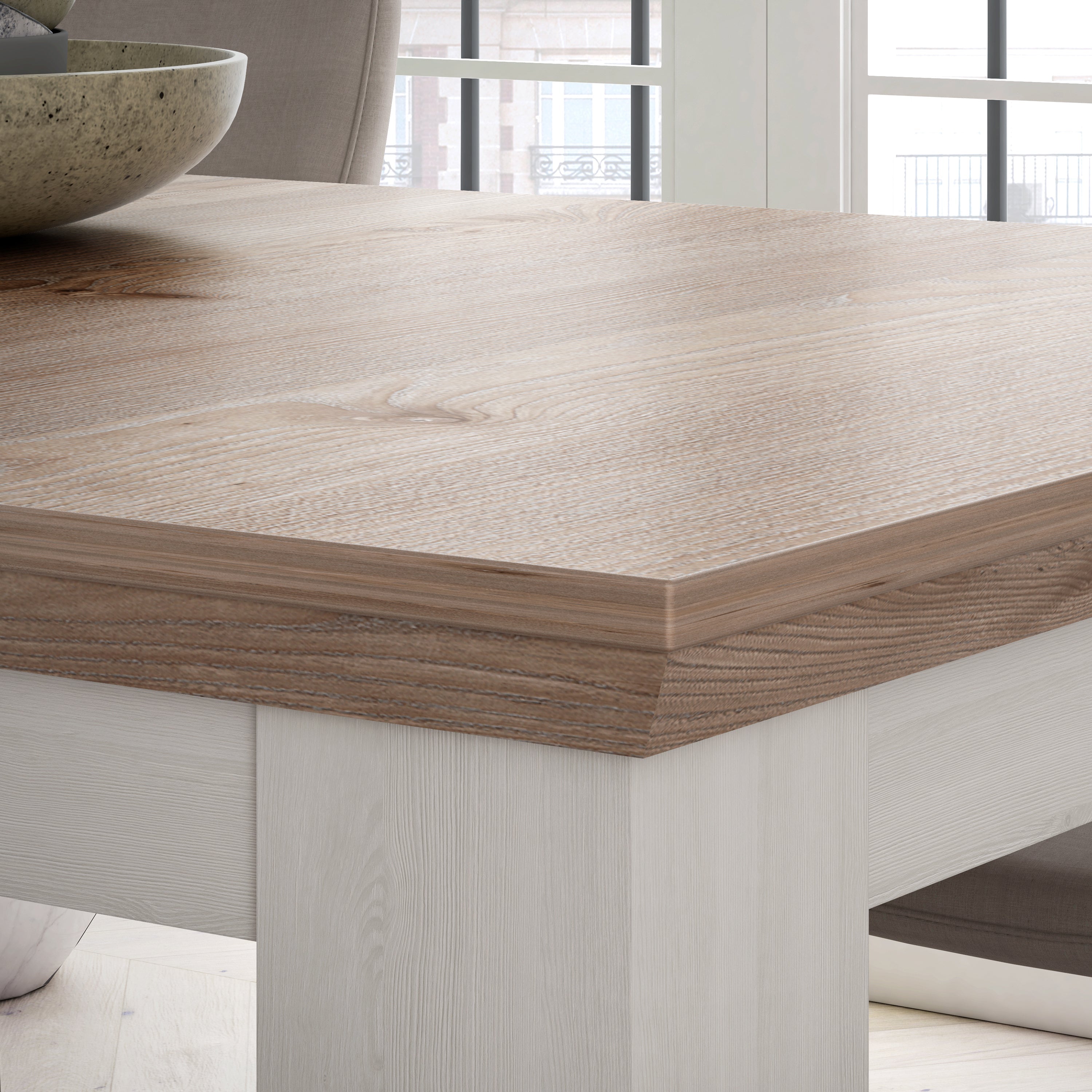 Illopa Extending Dining Table 160-207cm in Oak Nelson/Snowy Oak – FTG, view 5