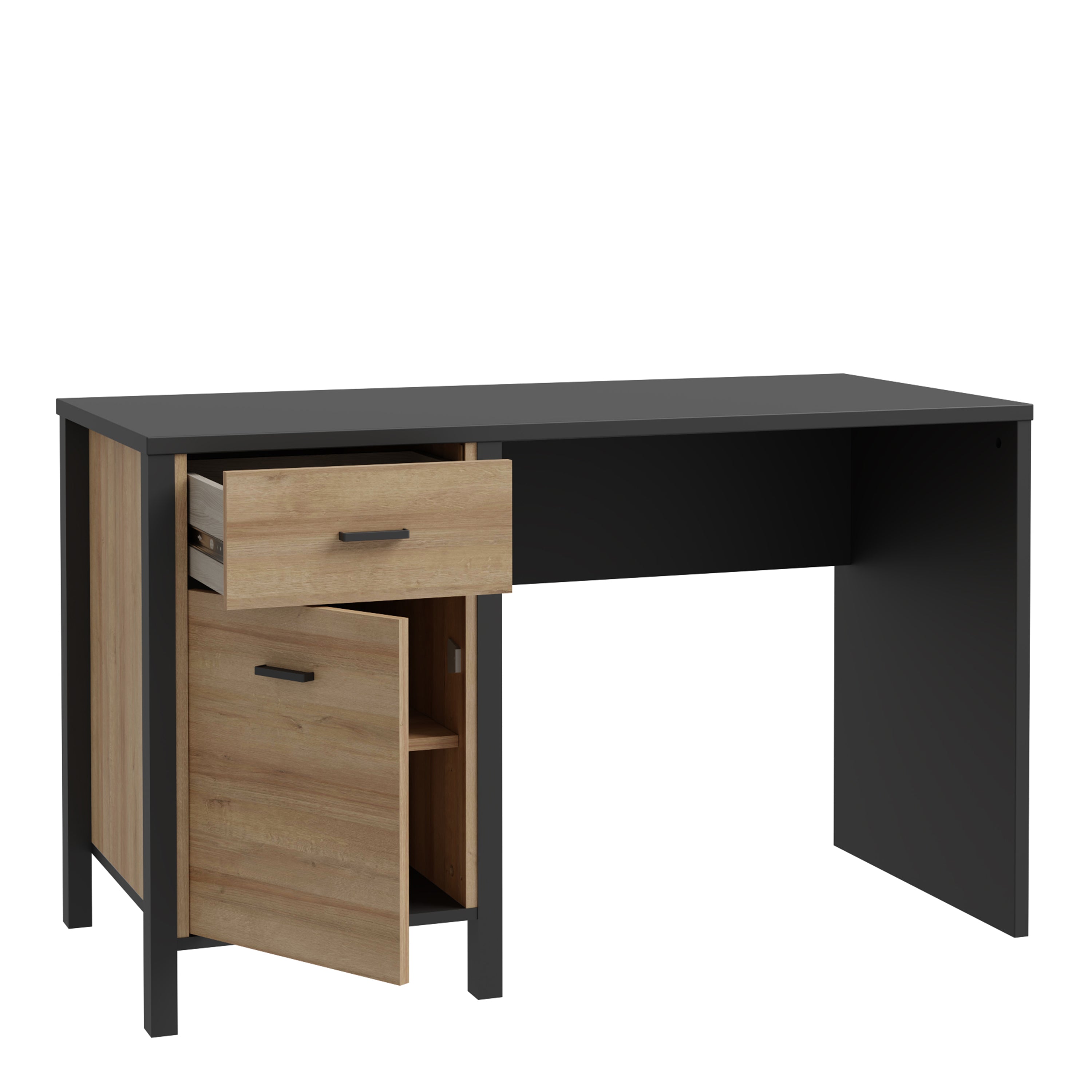 High Rock Desk in Matt Black/Riviera Oak – FTG, view 4