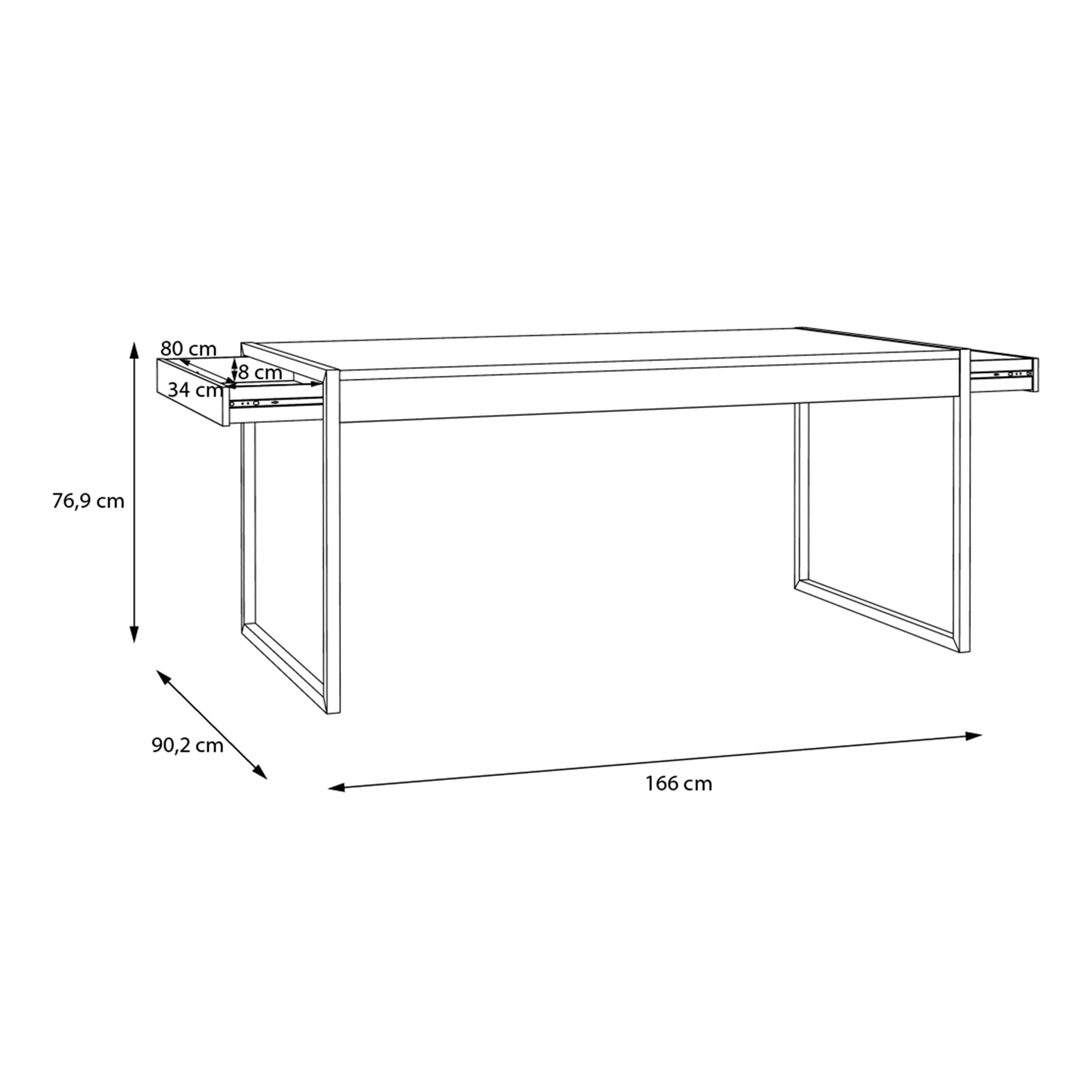 High Rock Dining Table in Riviera Oak – FTG, view 9