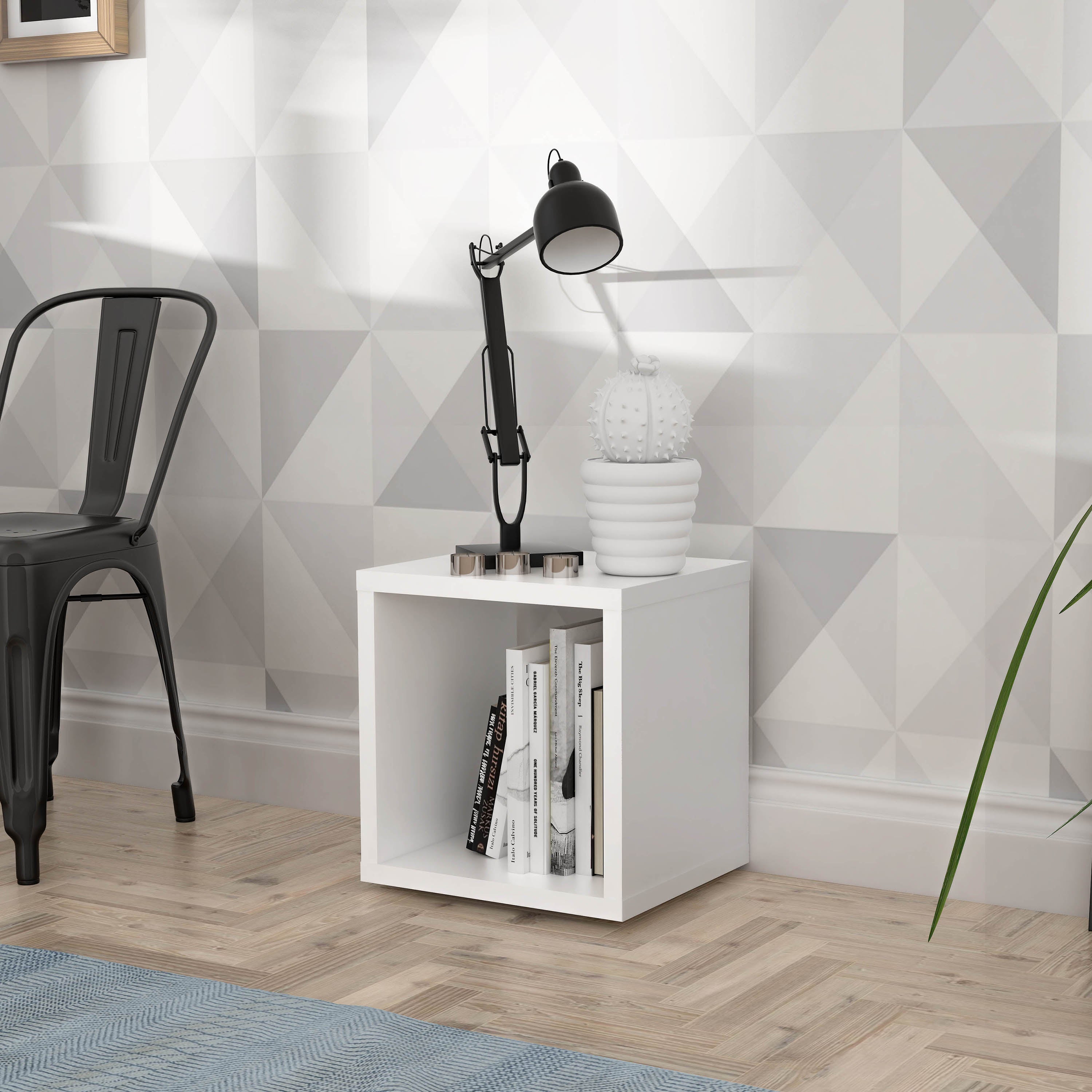 Mauro Singular Storage Unit in Matt White – FTG, view 3