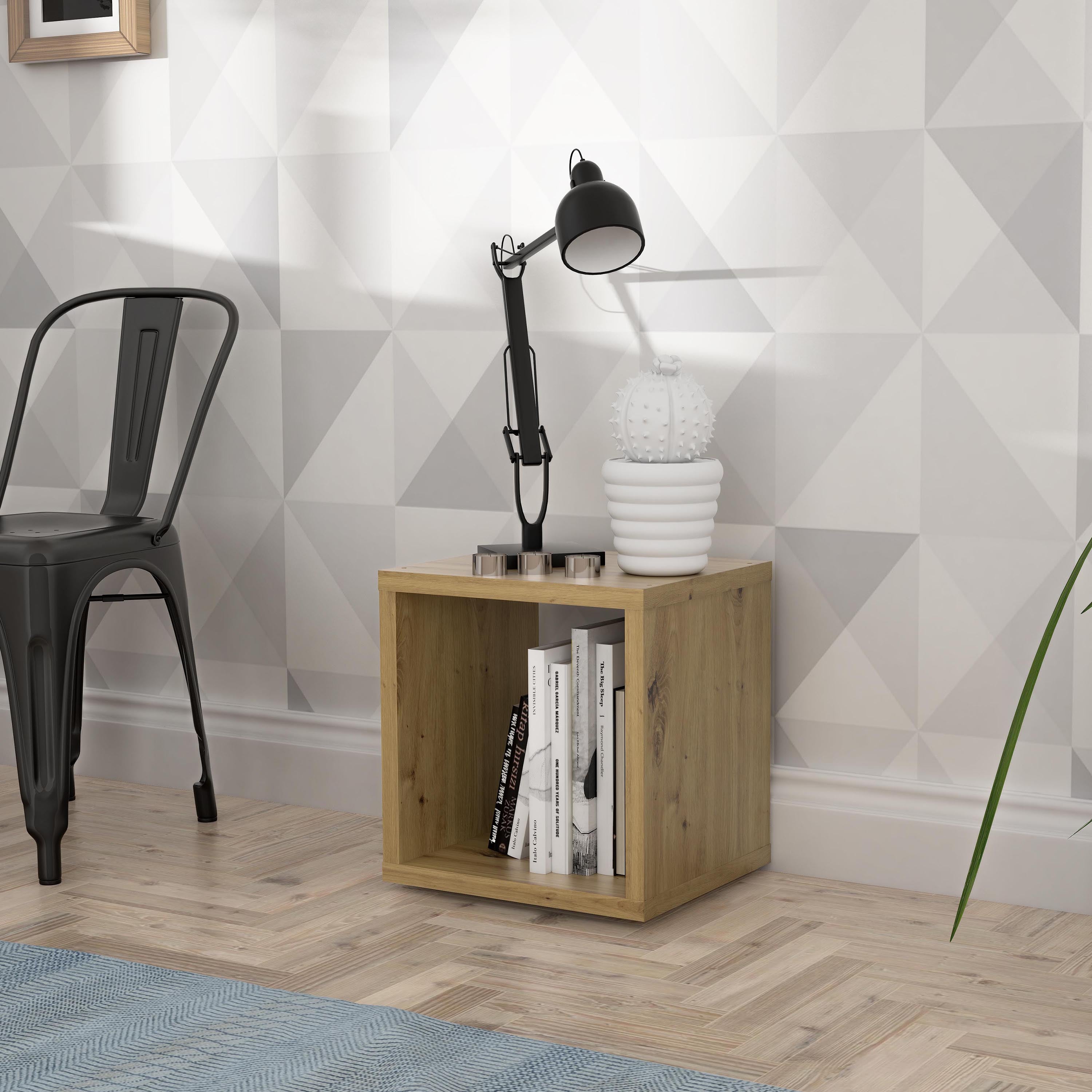 Mauro Singular Storage Unit in Artisan Oak – FTG, view 3