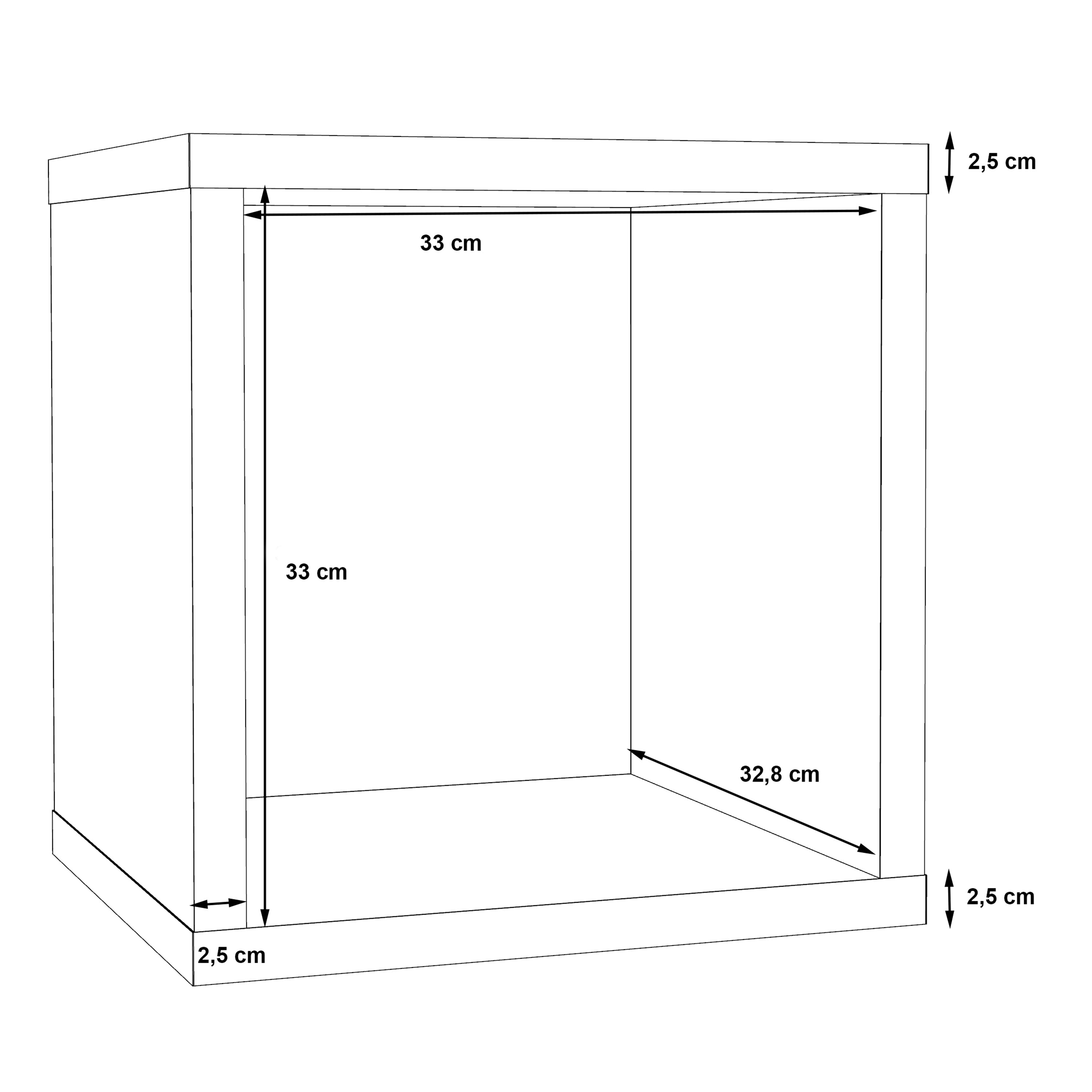 Mauro 1 Shelf Storage Unit in Matt White – FTG, view 6