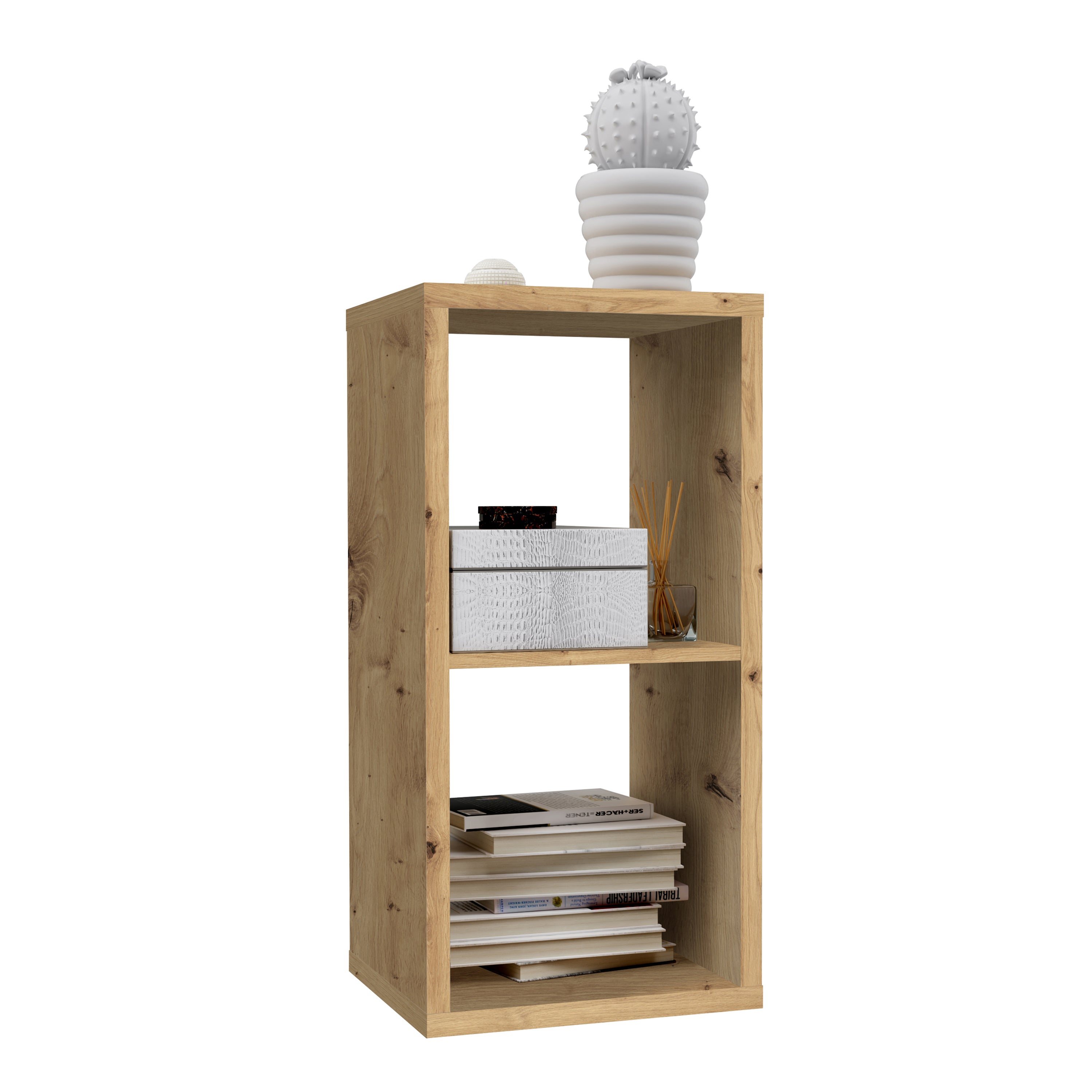 Mauro 1 Shelf Storage Unit in Artisan Oak – FTG, view 4