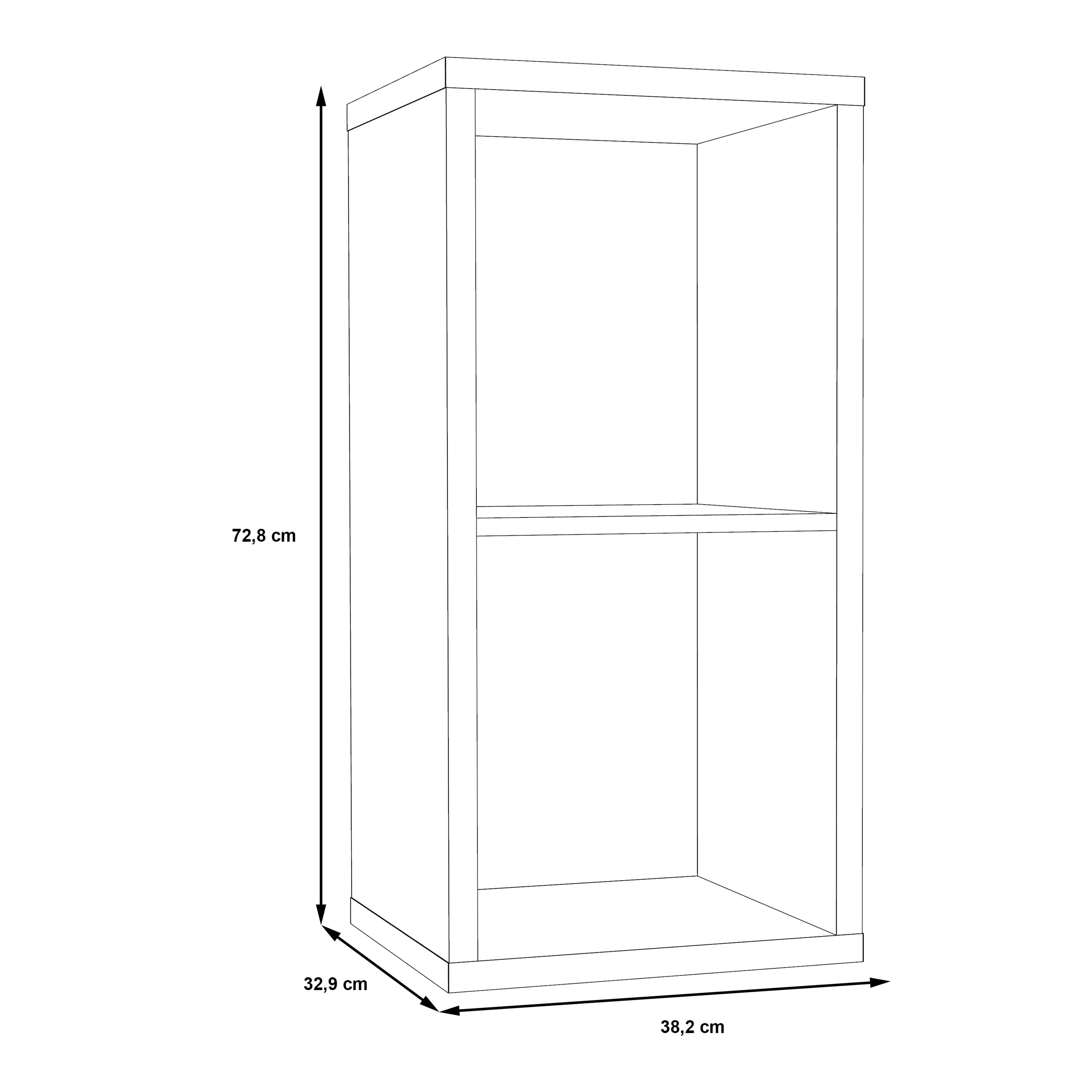 Mauro 1 Shelf Storage Unit in Artisan Oak – FTG, view 7