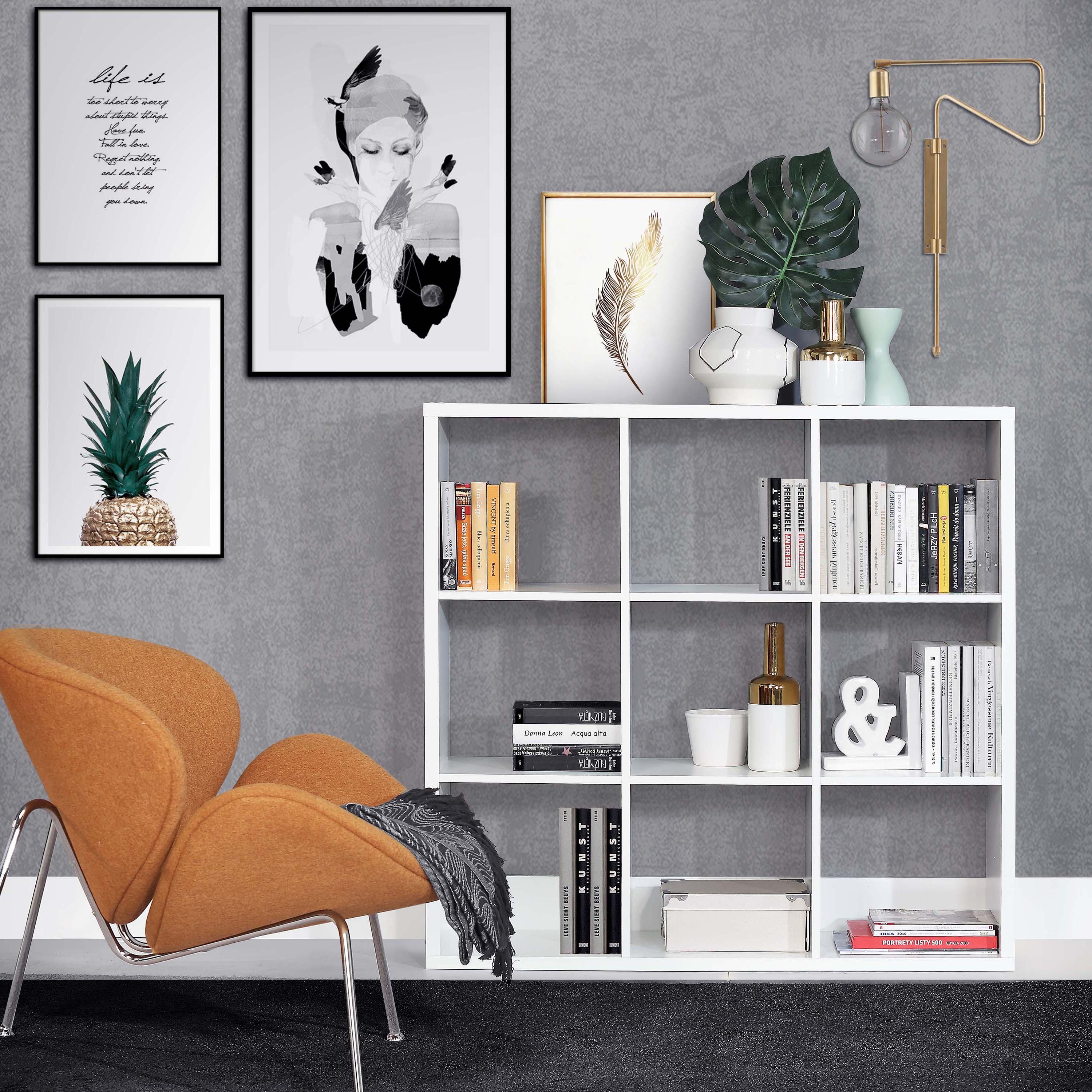 Mauro 3x3 Storage Unit in Matt White – FTG, view 4