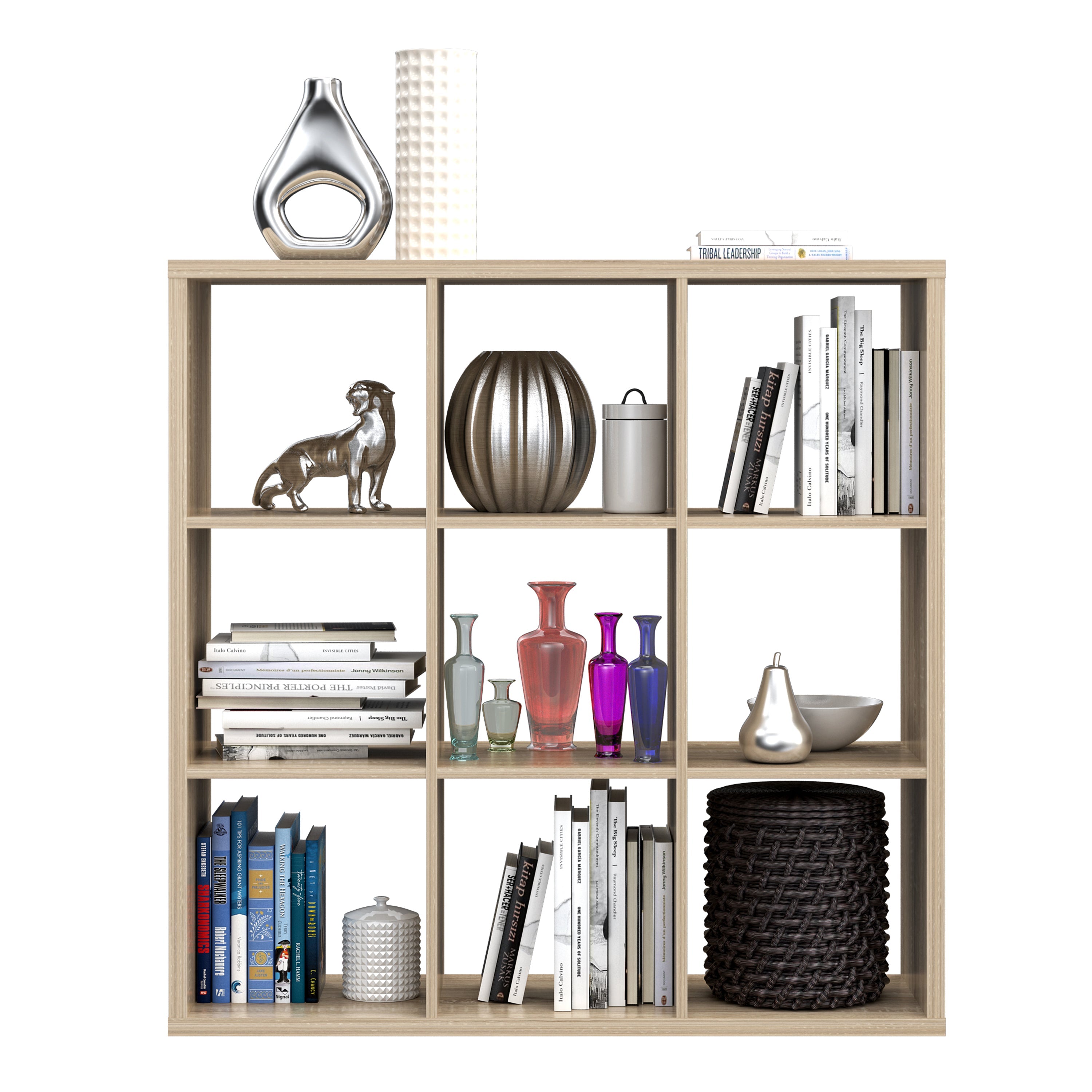 Mauro 3x3 Storage Unit in Sonoma Oak – FTG, view 4