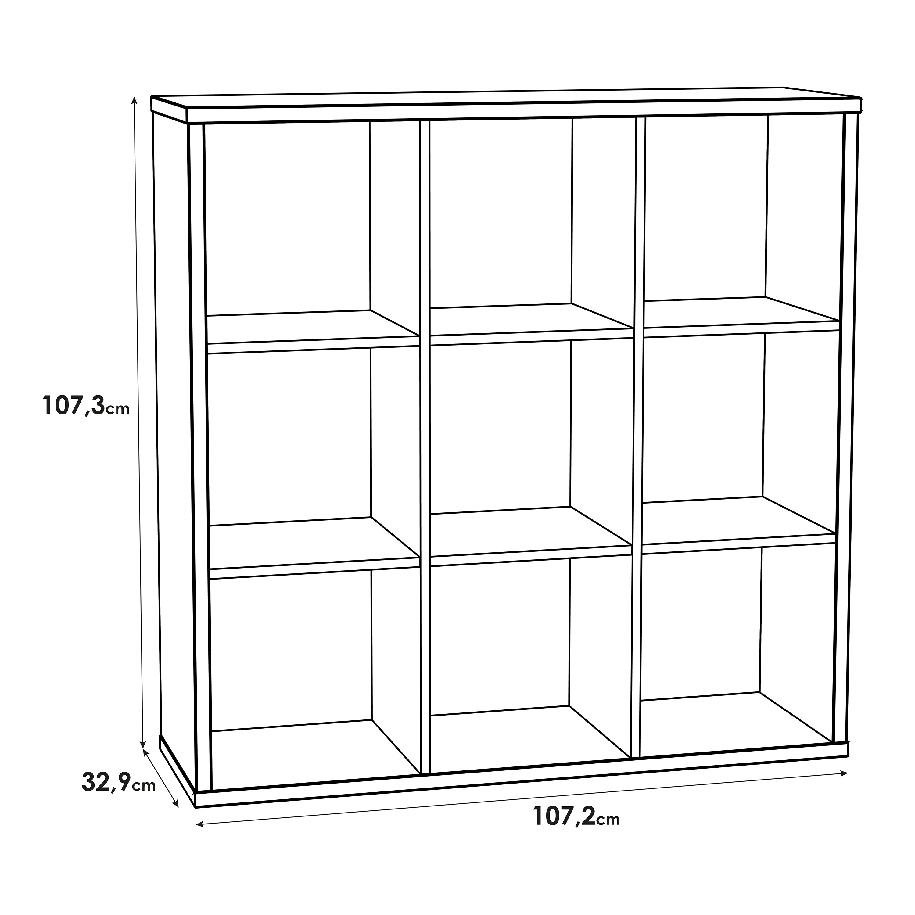 Mauro 3x3 Storage Unit in Concrete Grey – FTG, view 3