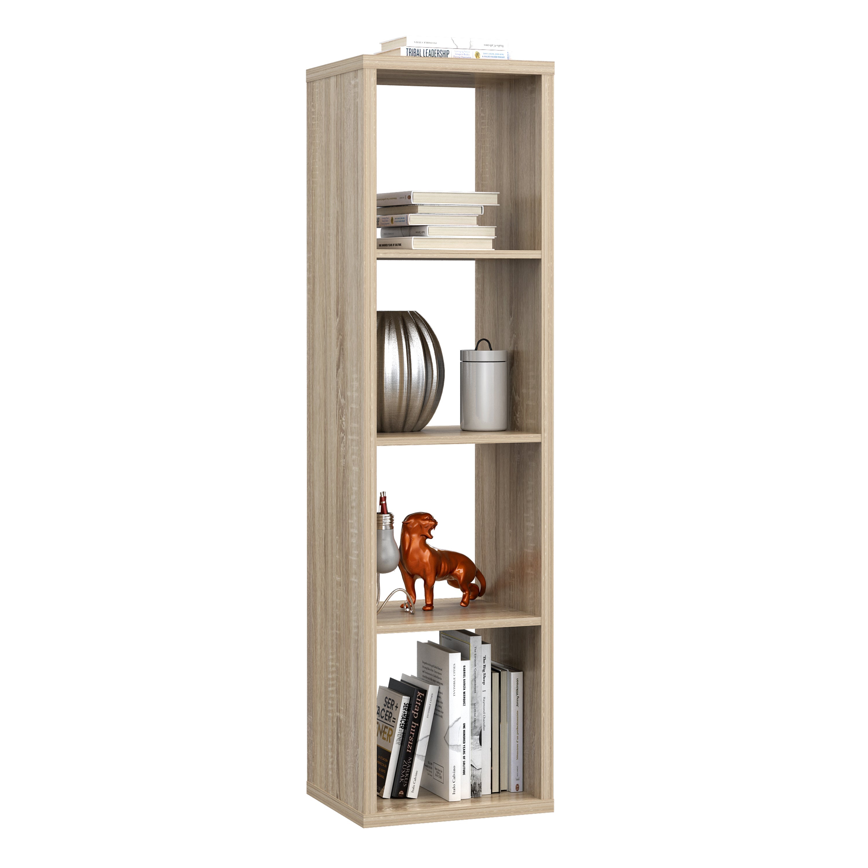 Mauro 3 Shelves Storage Unit in Sonoma Oak – FTG, view 4