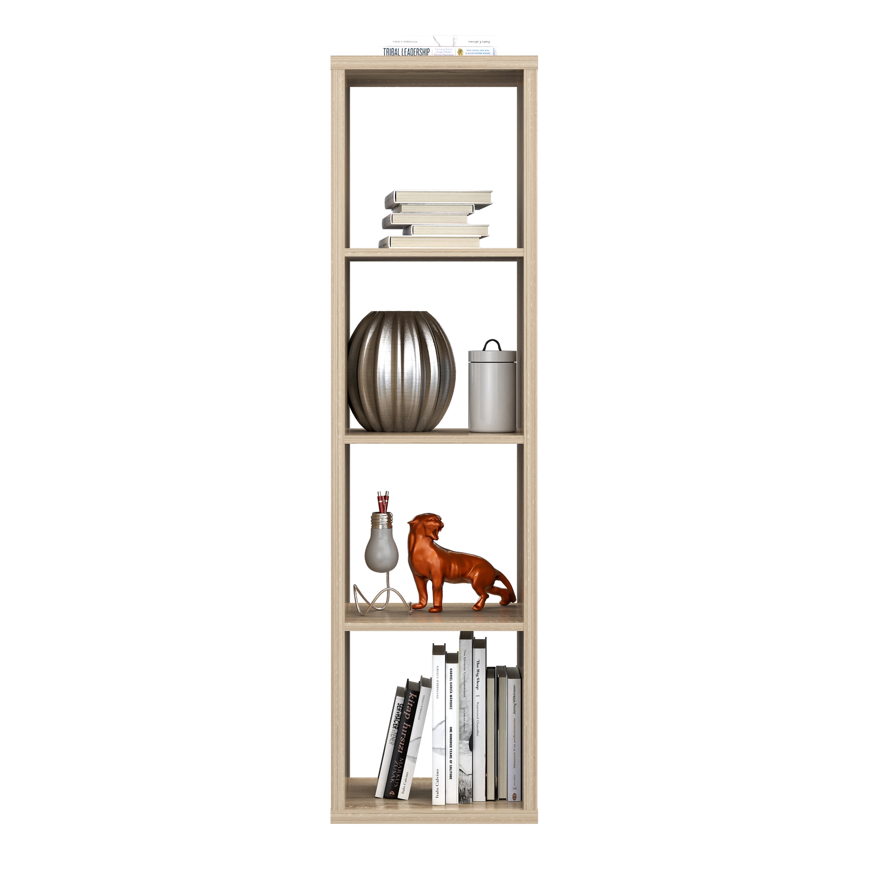 Mauro 3 Shelves Storage Unit in Sonoma Oak – FTG, view 5