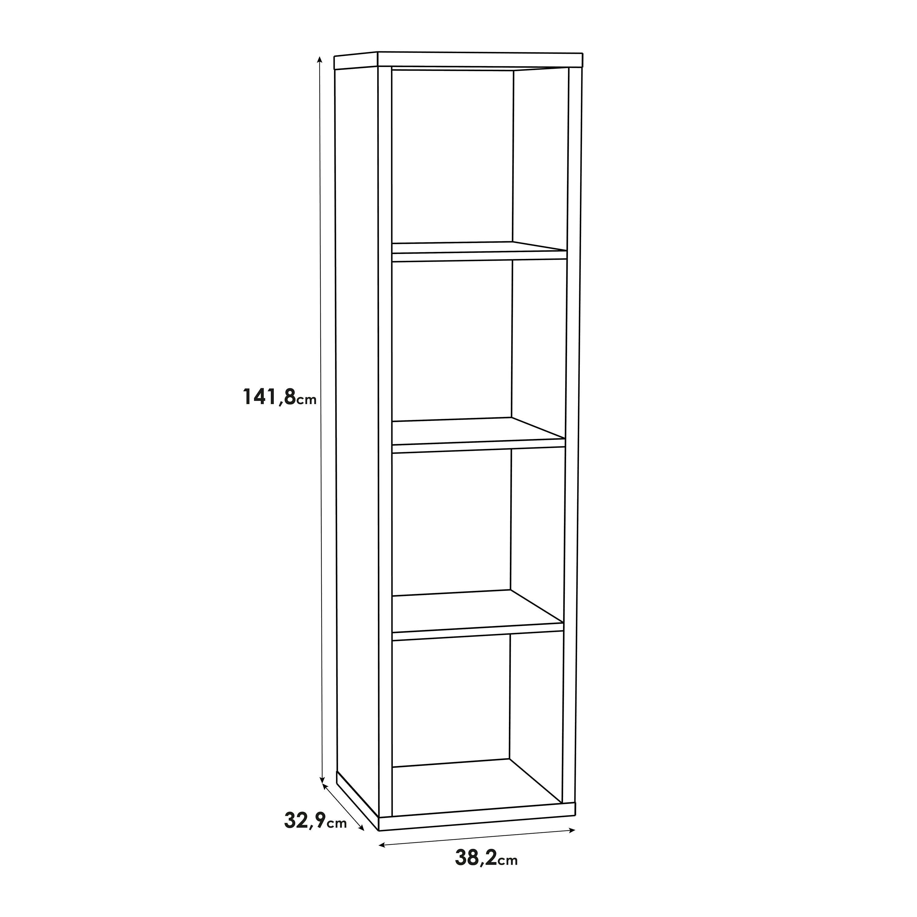 Mauro 3 Shelves Storage Unit in Sonoma Oak – FTG, view 6