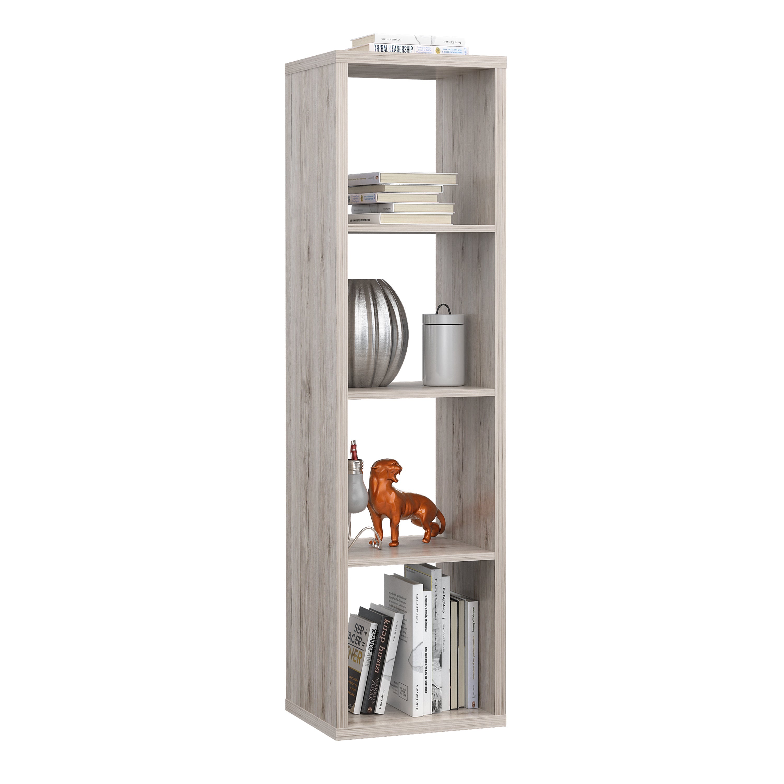 Mauro 3 Shelves Storage Unit in Sand Oak – FTG, view 3