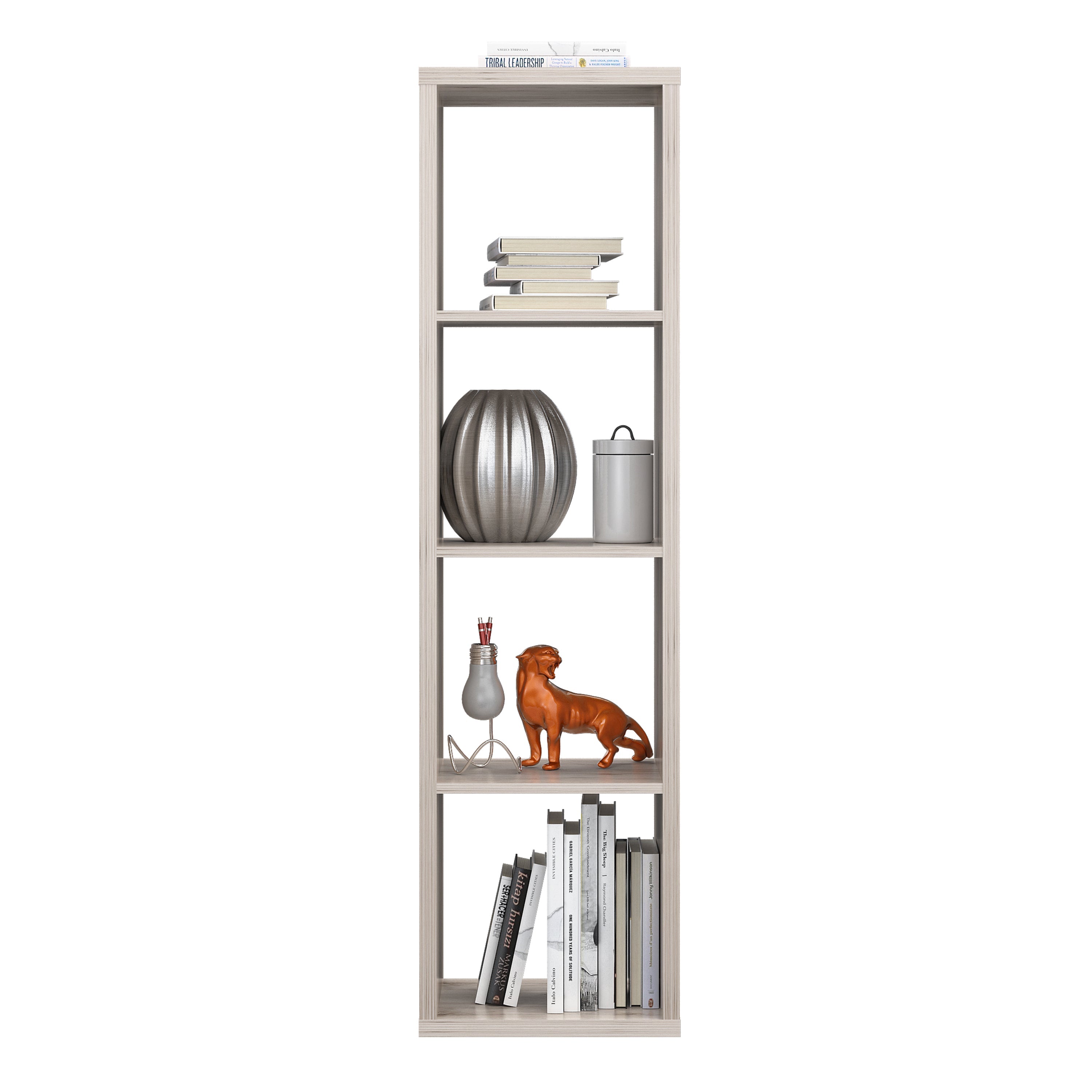 Mauro 3 Shelves Storage Unit in Sand Oak – FTG, view 4
