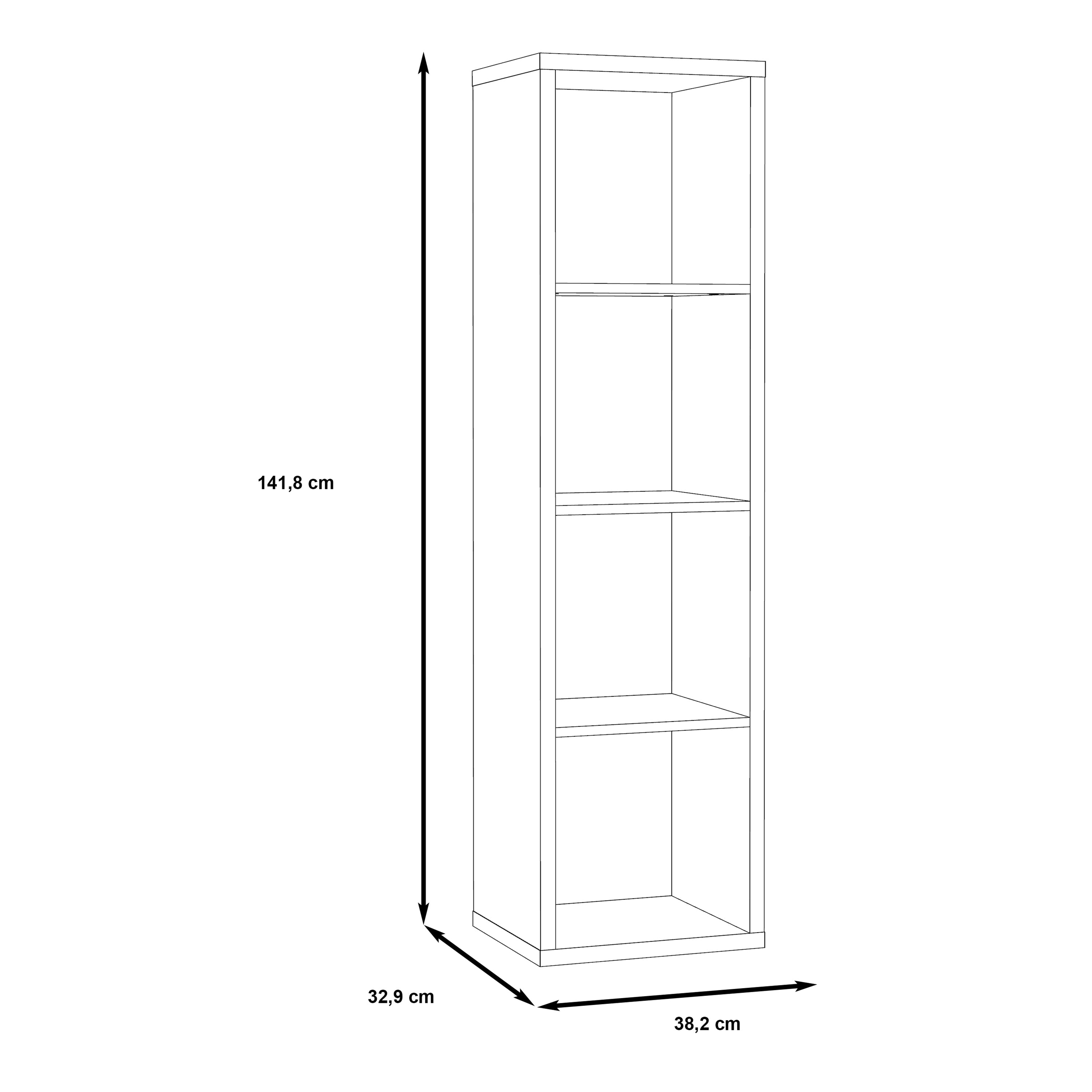 Mauro 3 Shelves Storage Unit in Artisan Oak – FTG, view 7