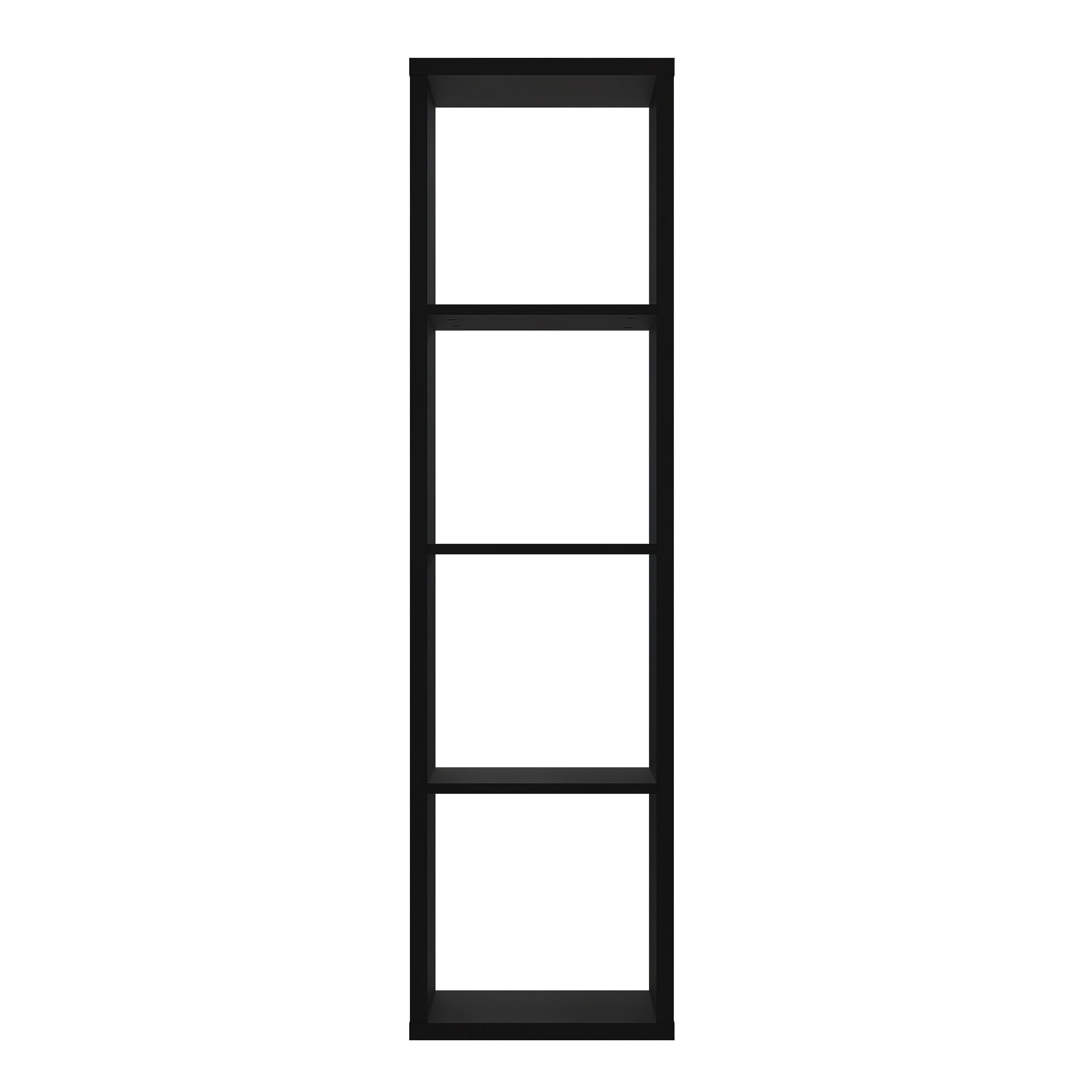 Mauro 3 Shelves Storage Unit in Matt Black – FTG, view 2